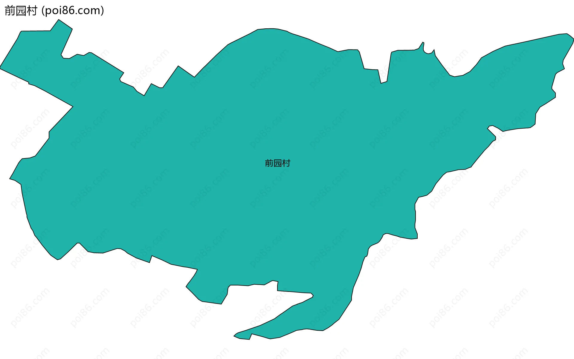 前园村边界地图