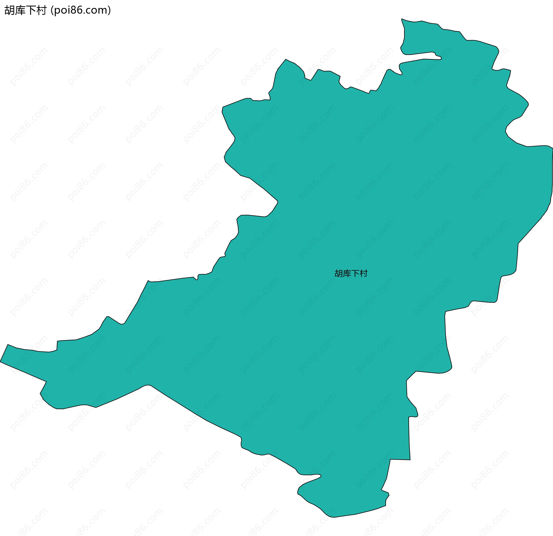 胡库下村边界地图