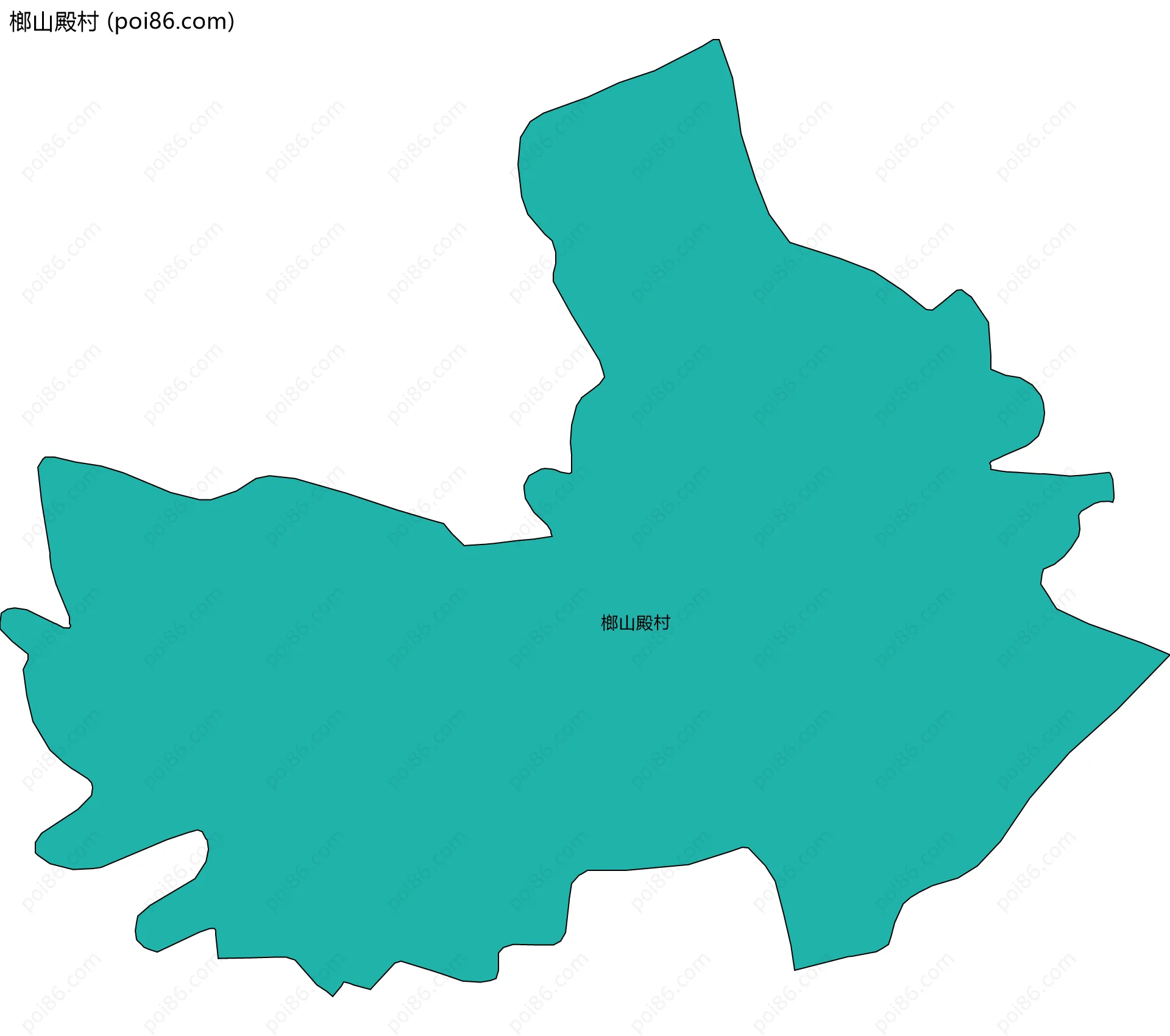 榔山殿村边界地图
