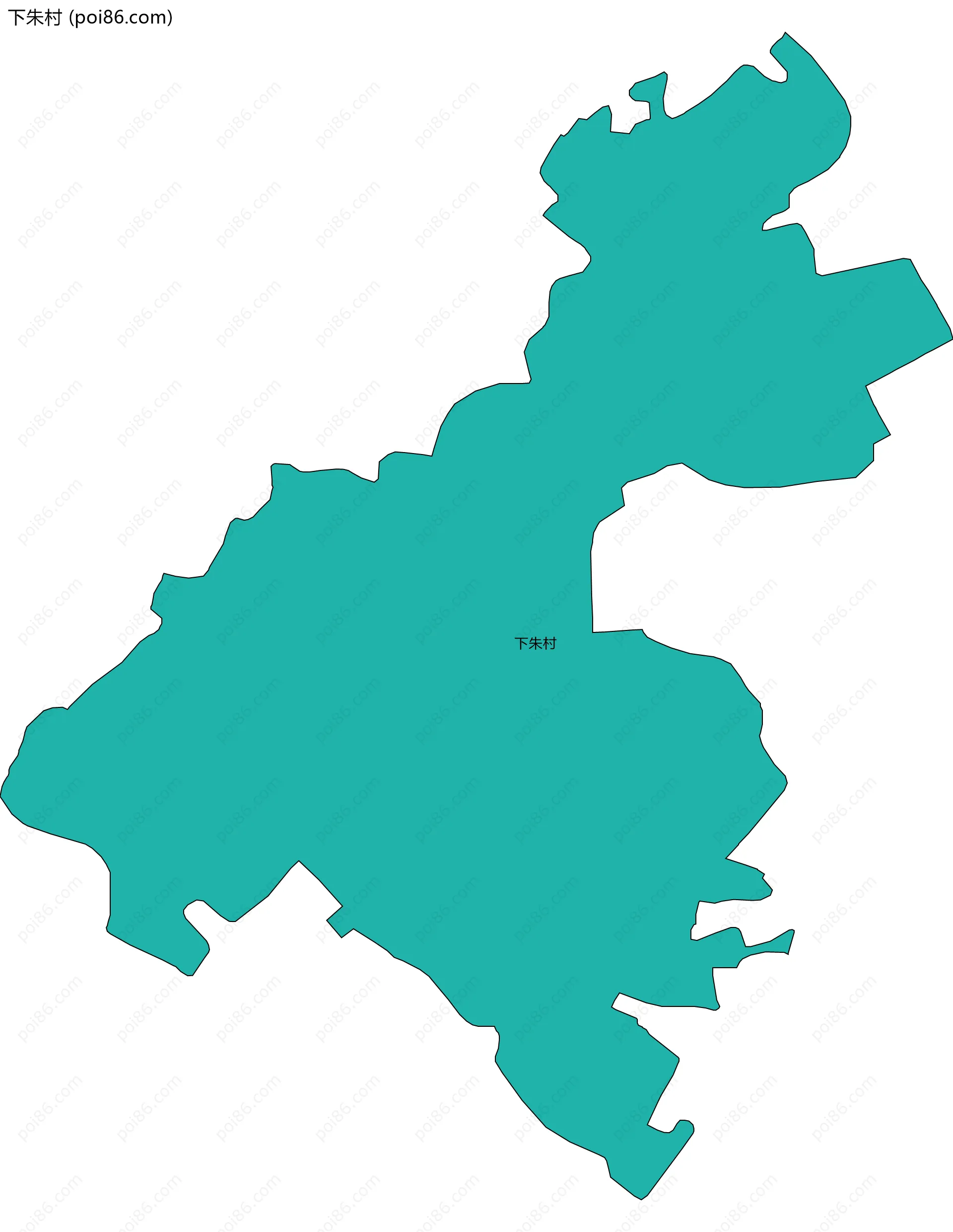 下朱村边界地图