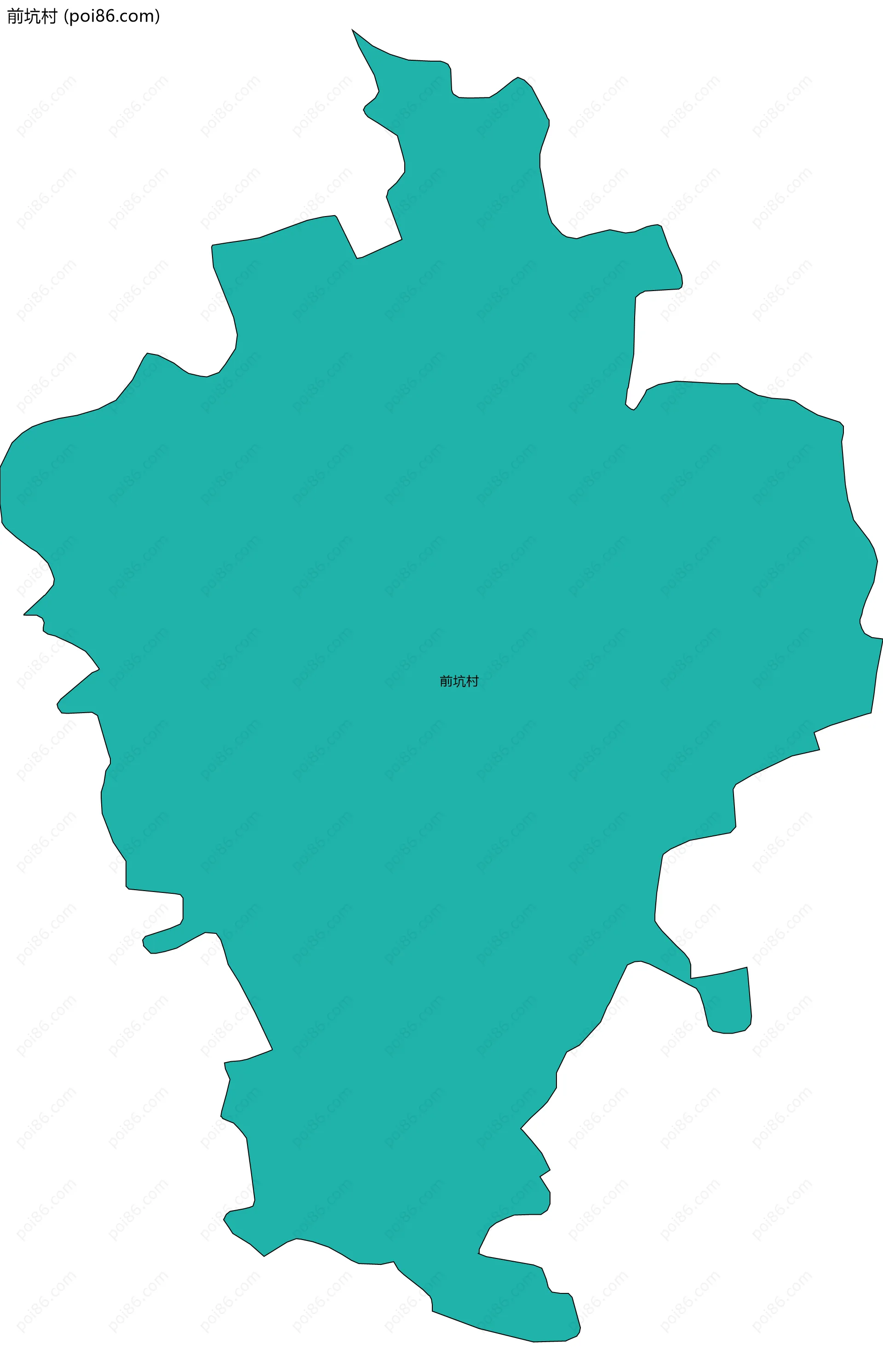 前坑村边界地图