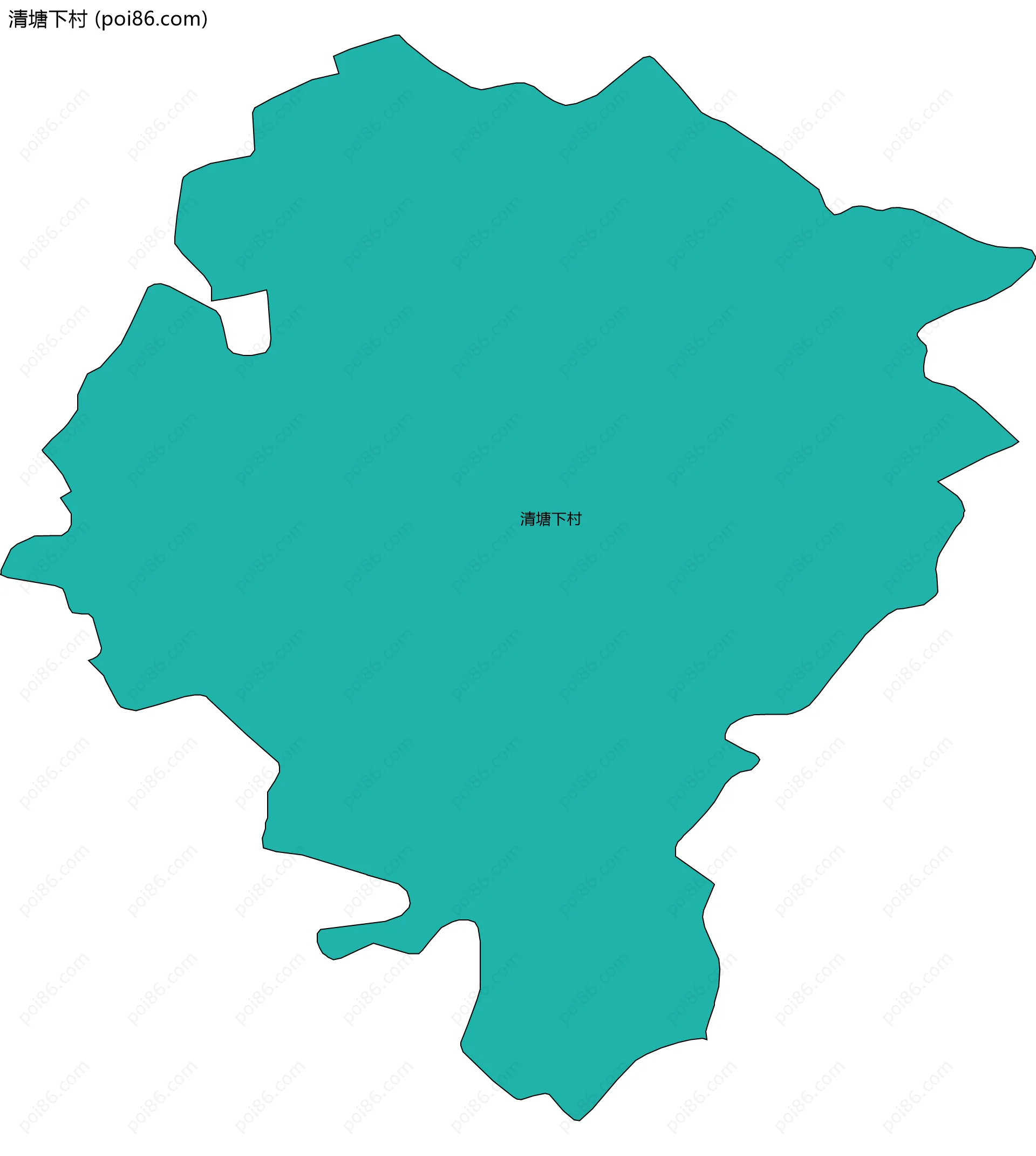 清塘下村边界地图