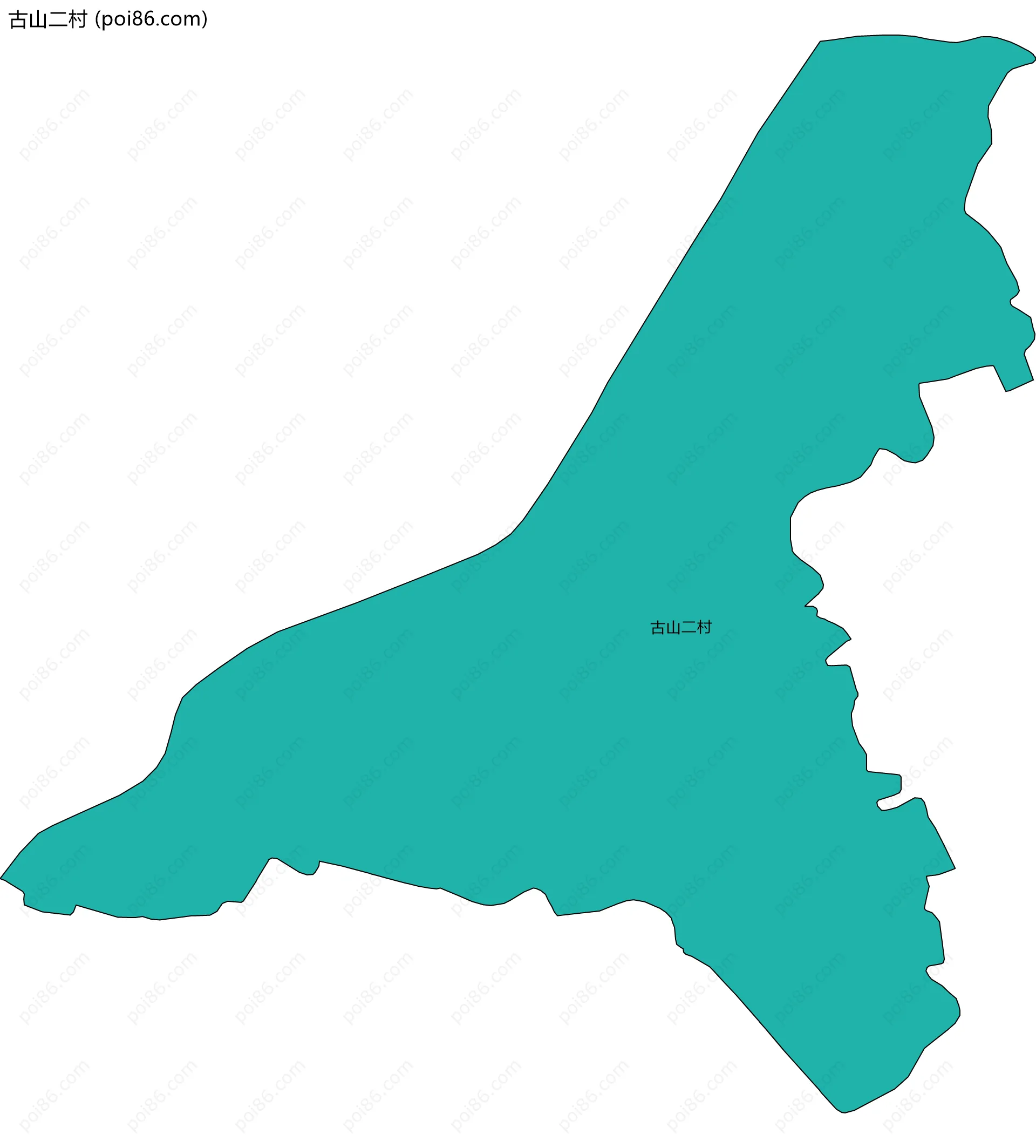 古山二村边界地图