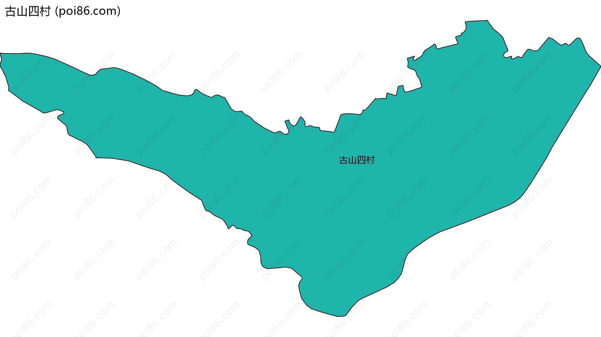 古山四村边界地图