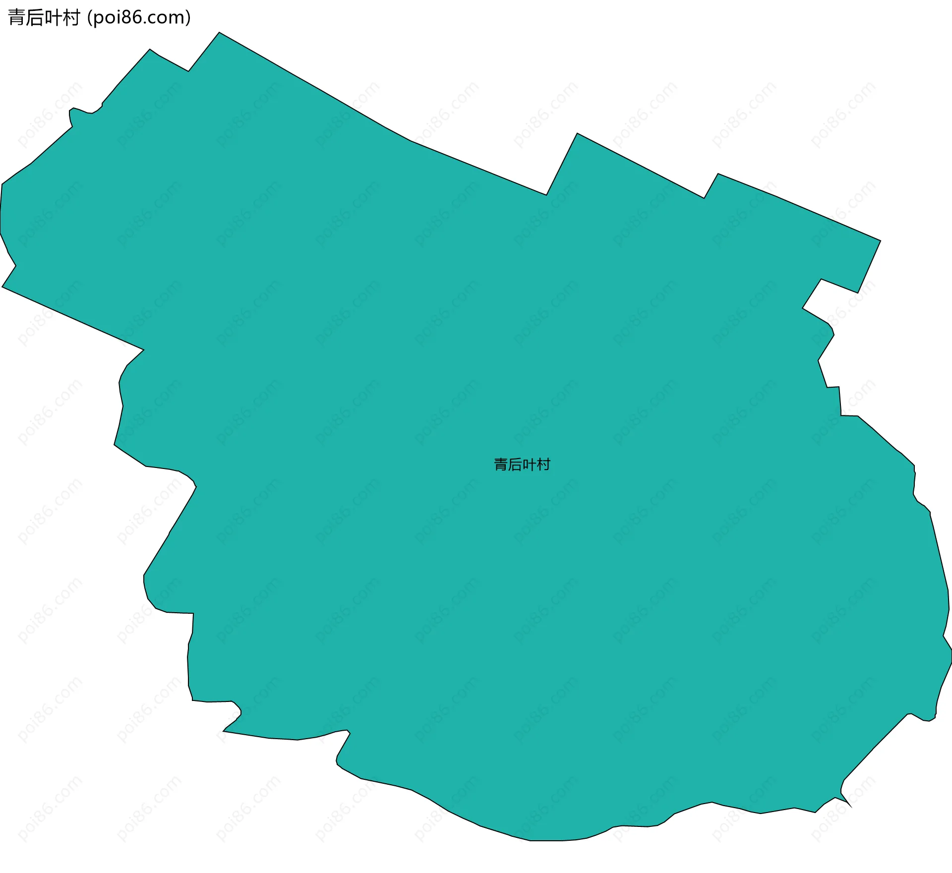 青后叶村边界地图