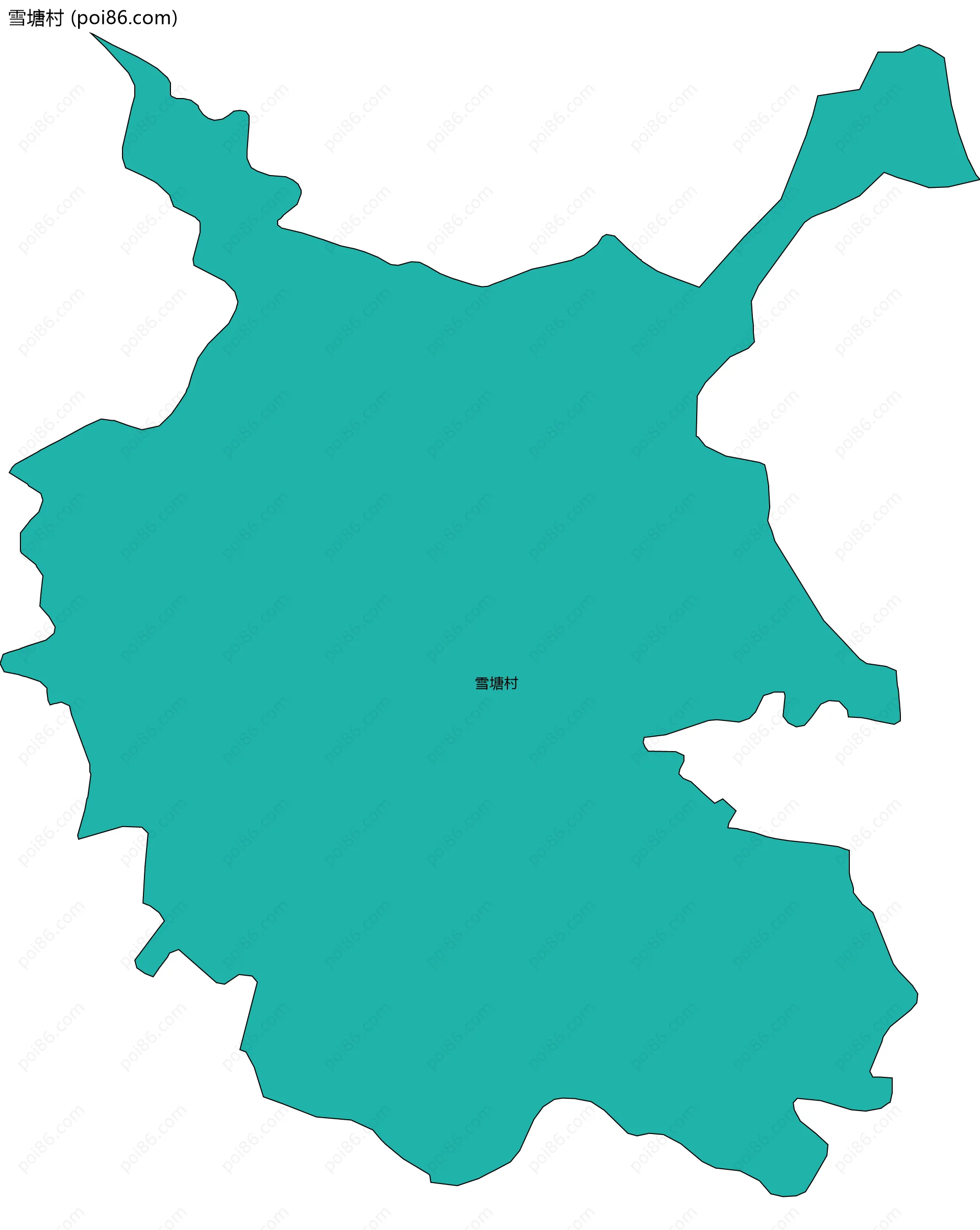 雪塘村边界地图