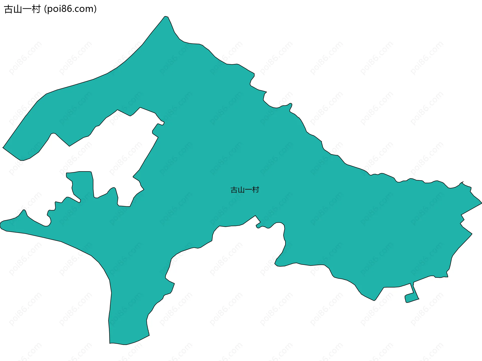 古山一村边界地图
