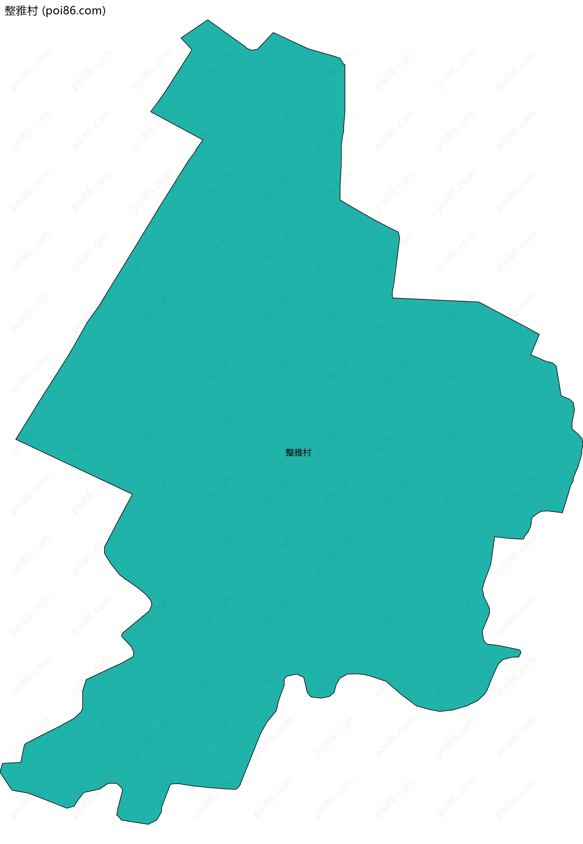 整雅村边界地图