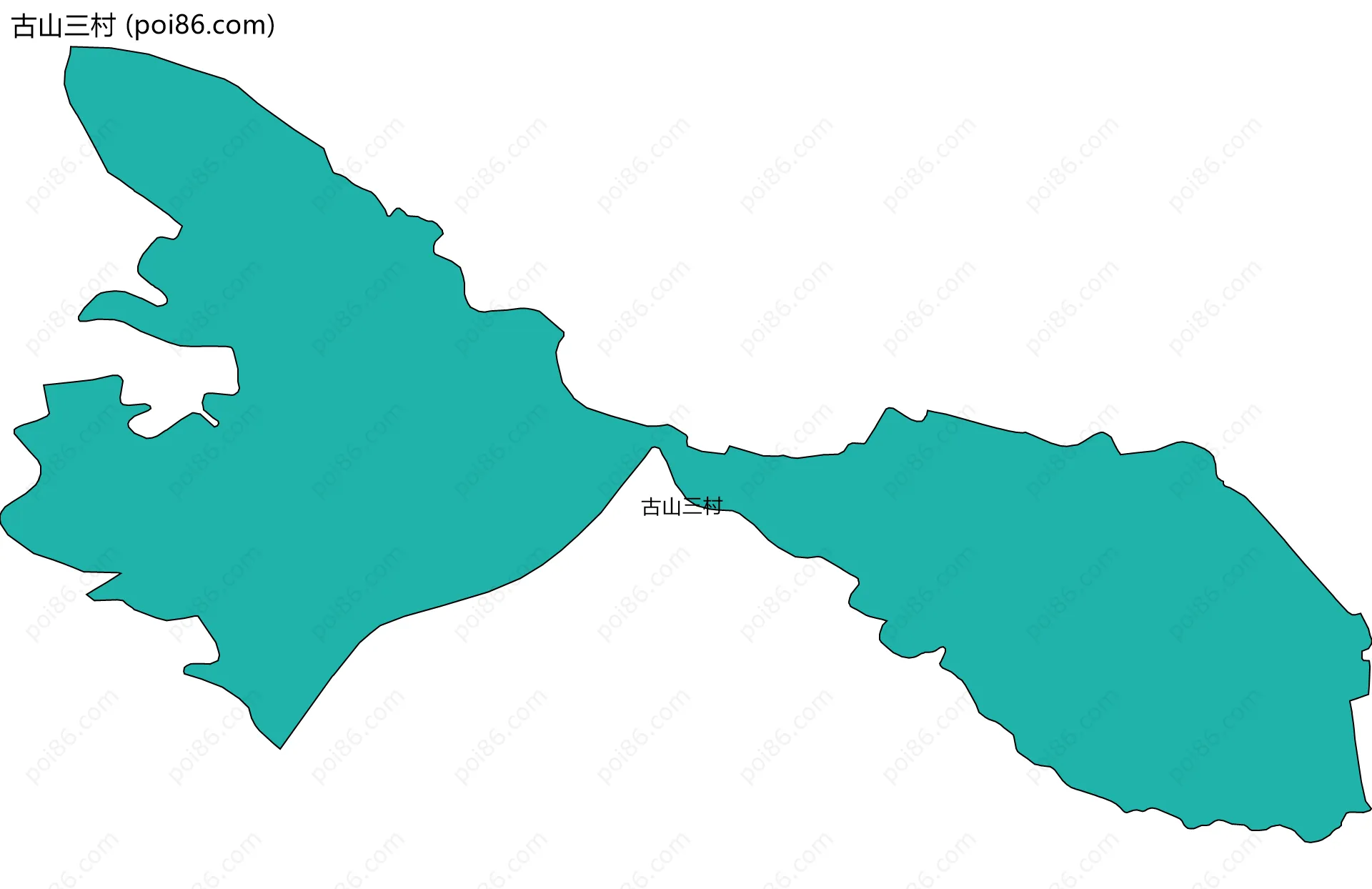 古山三村边界地图