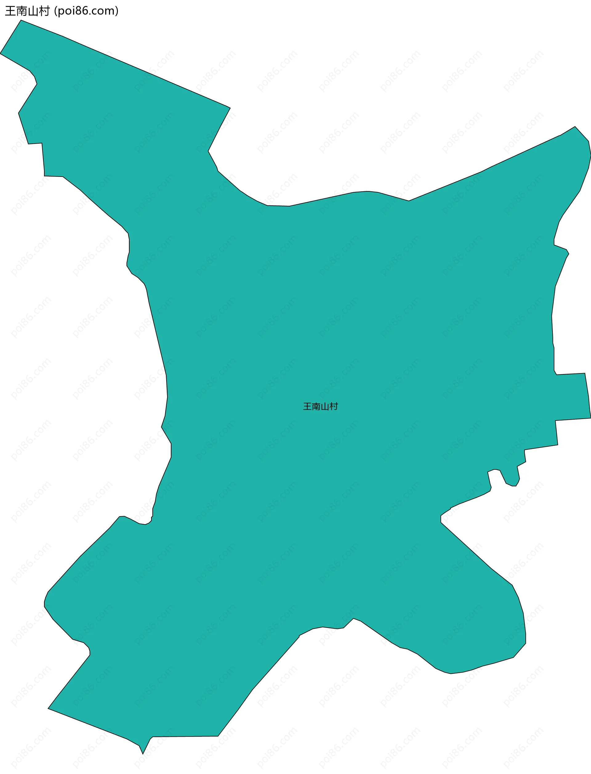 王南山村边界地图