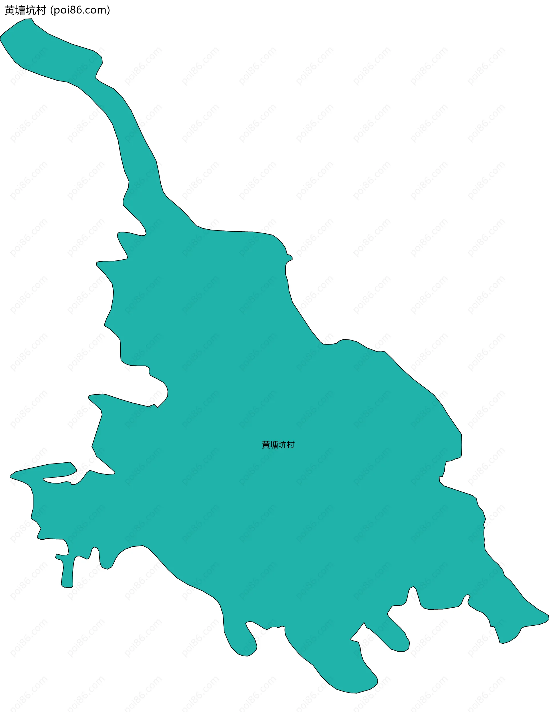 黄塘坑村边界地图