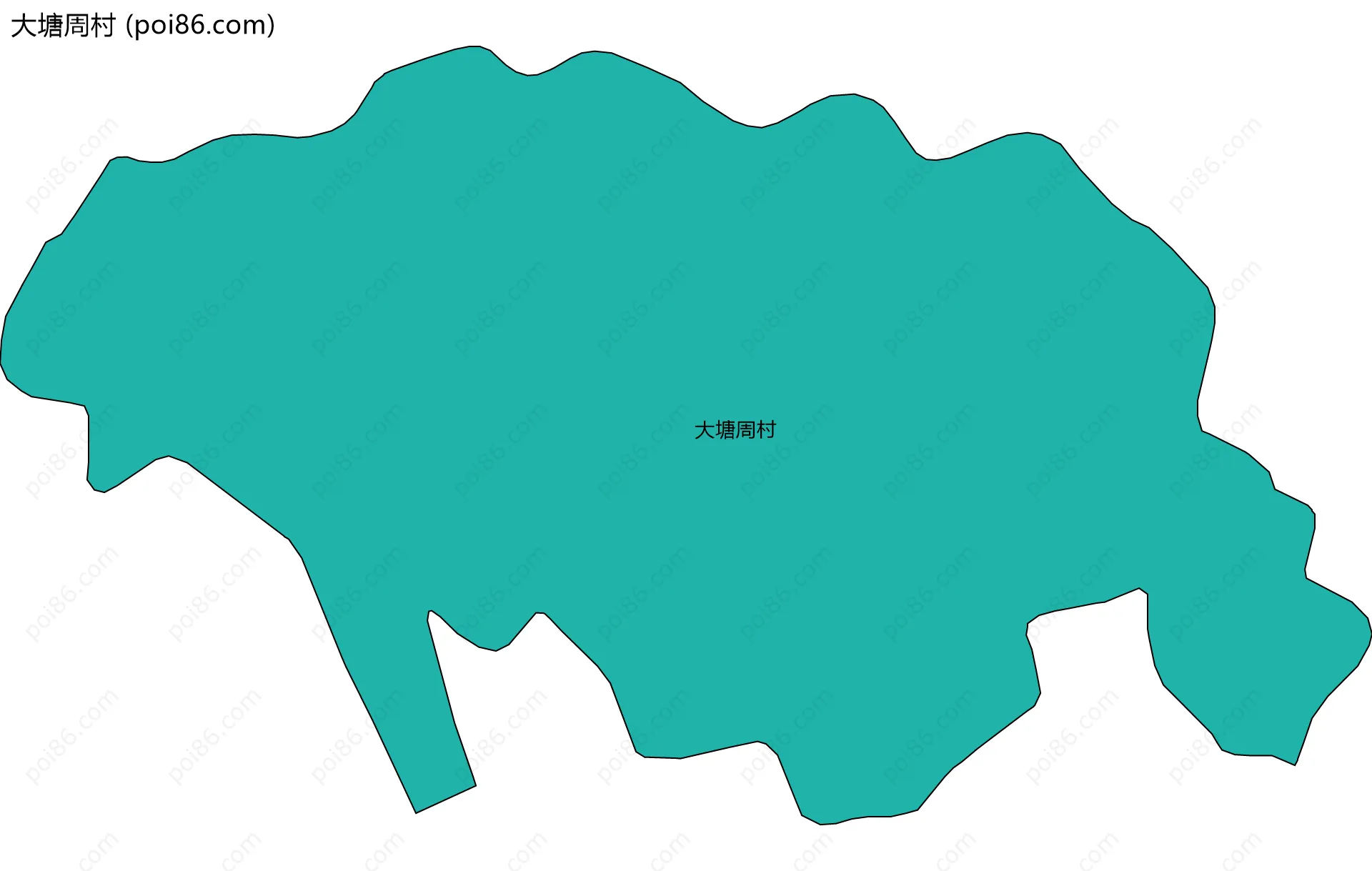 大塘周村边界地图