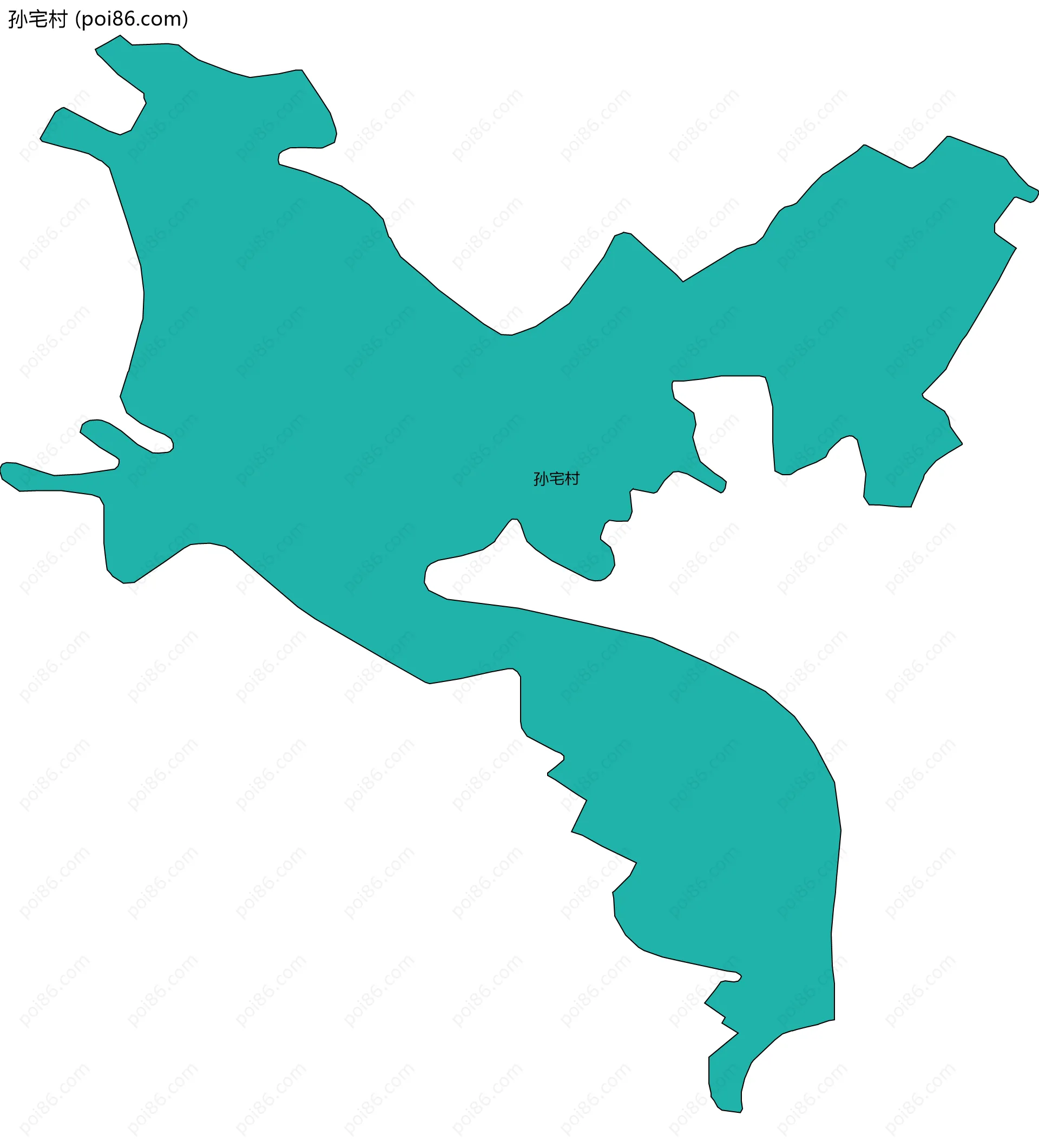 孙宅村边界地图