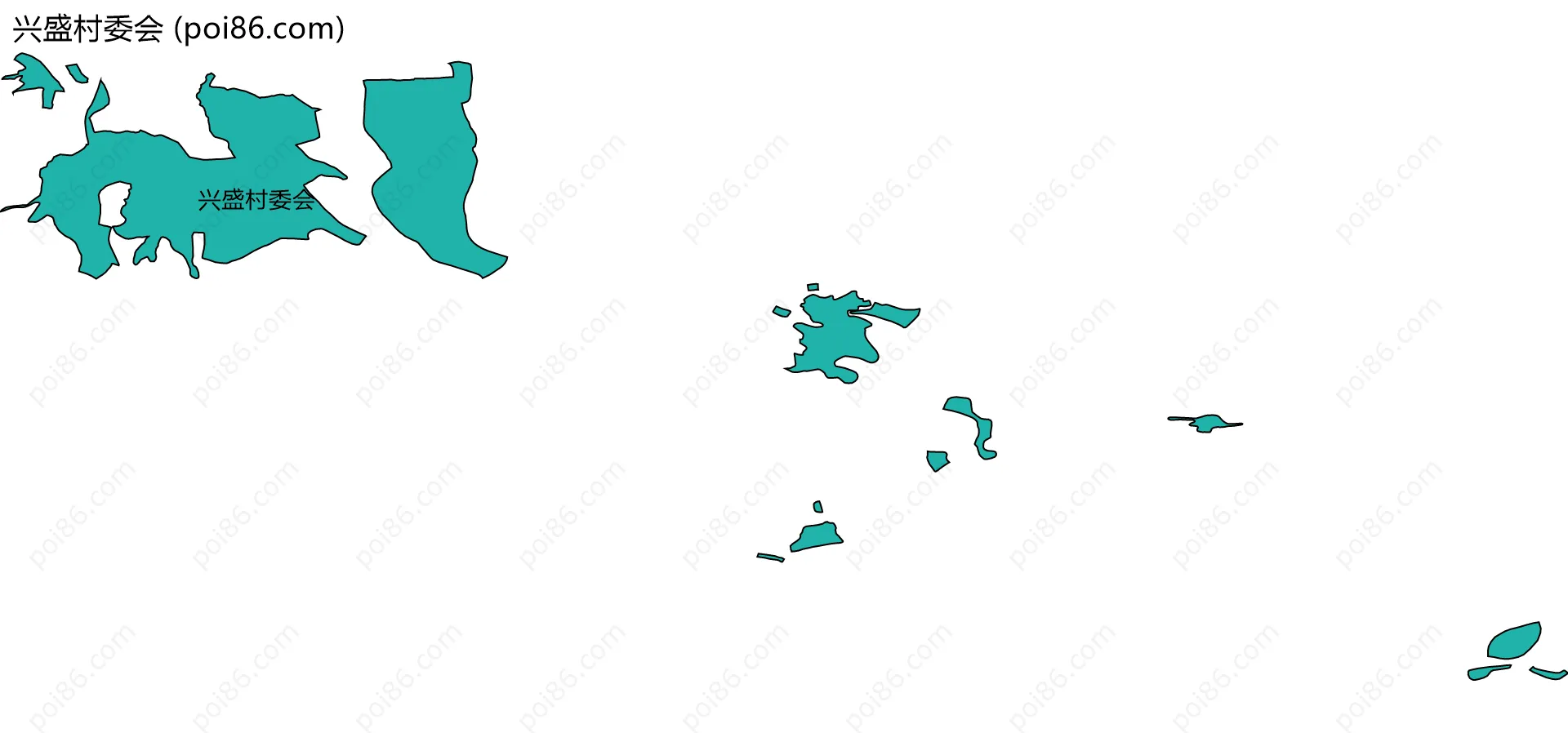 兴盛村委会边界地图