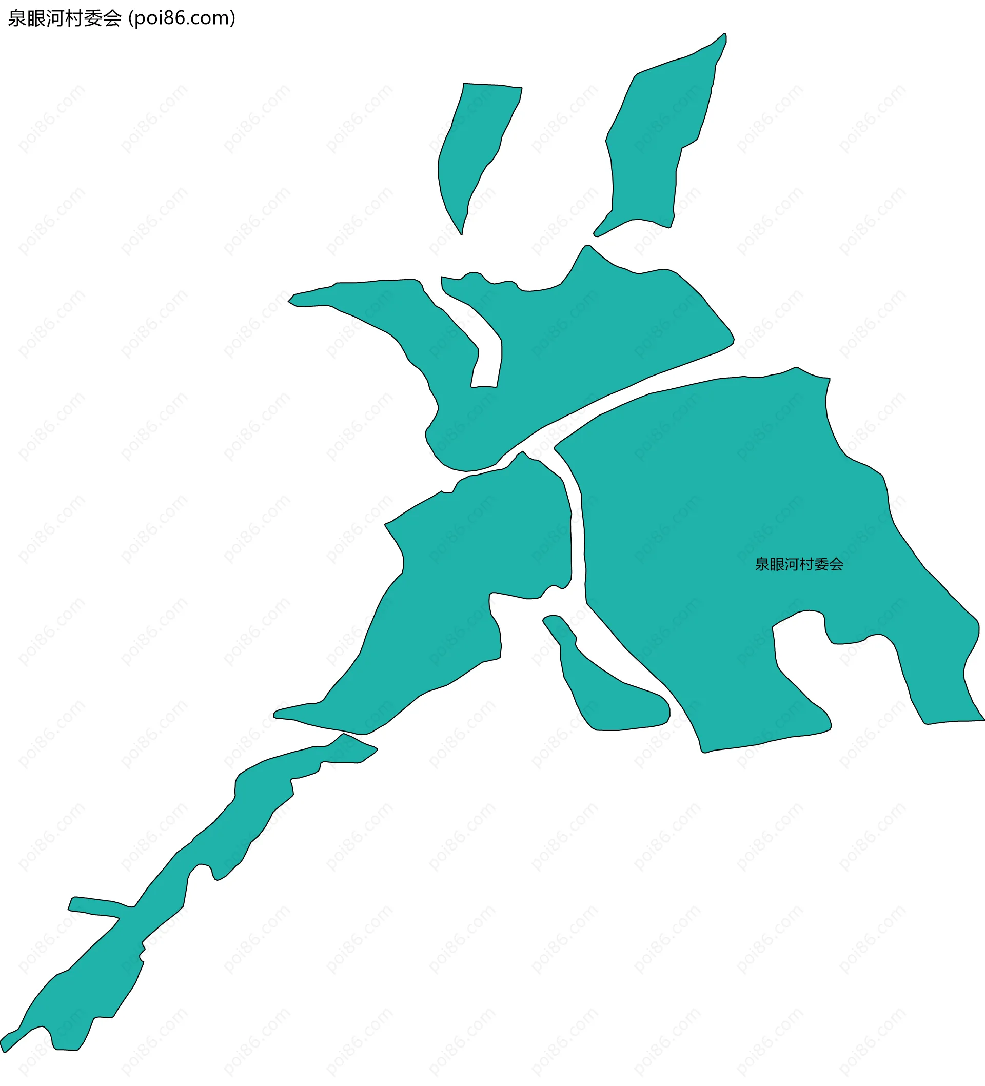 泉眼河村委会边界地图