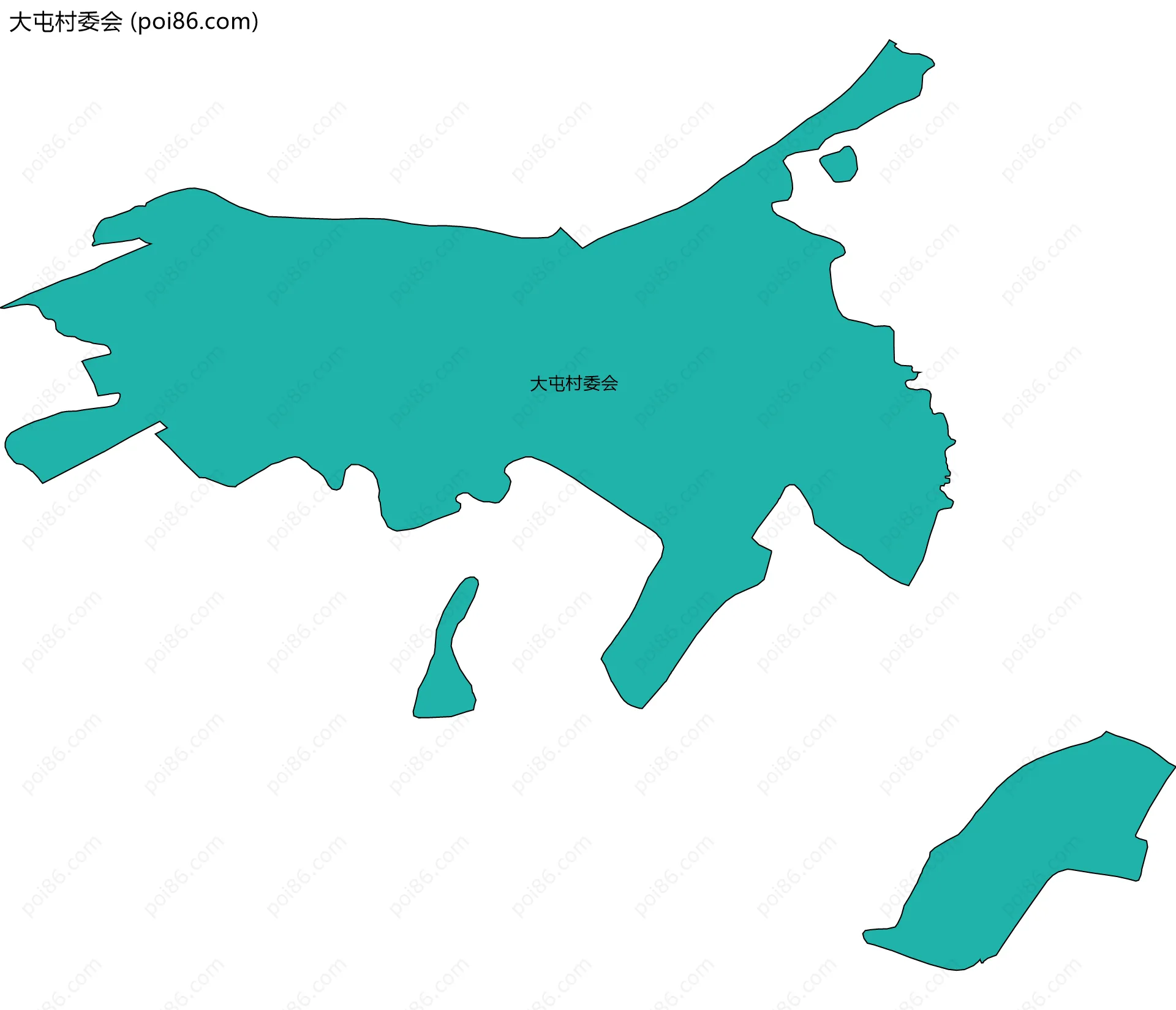 大屯村委会边界地图