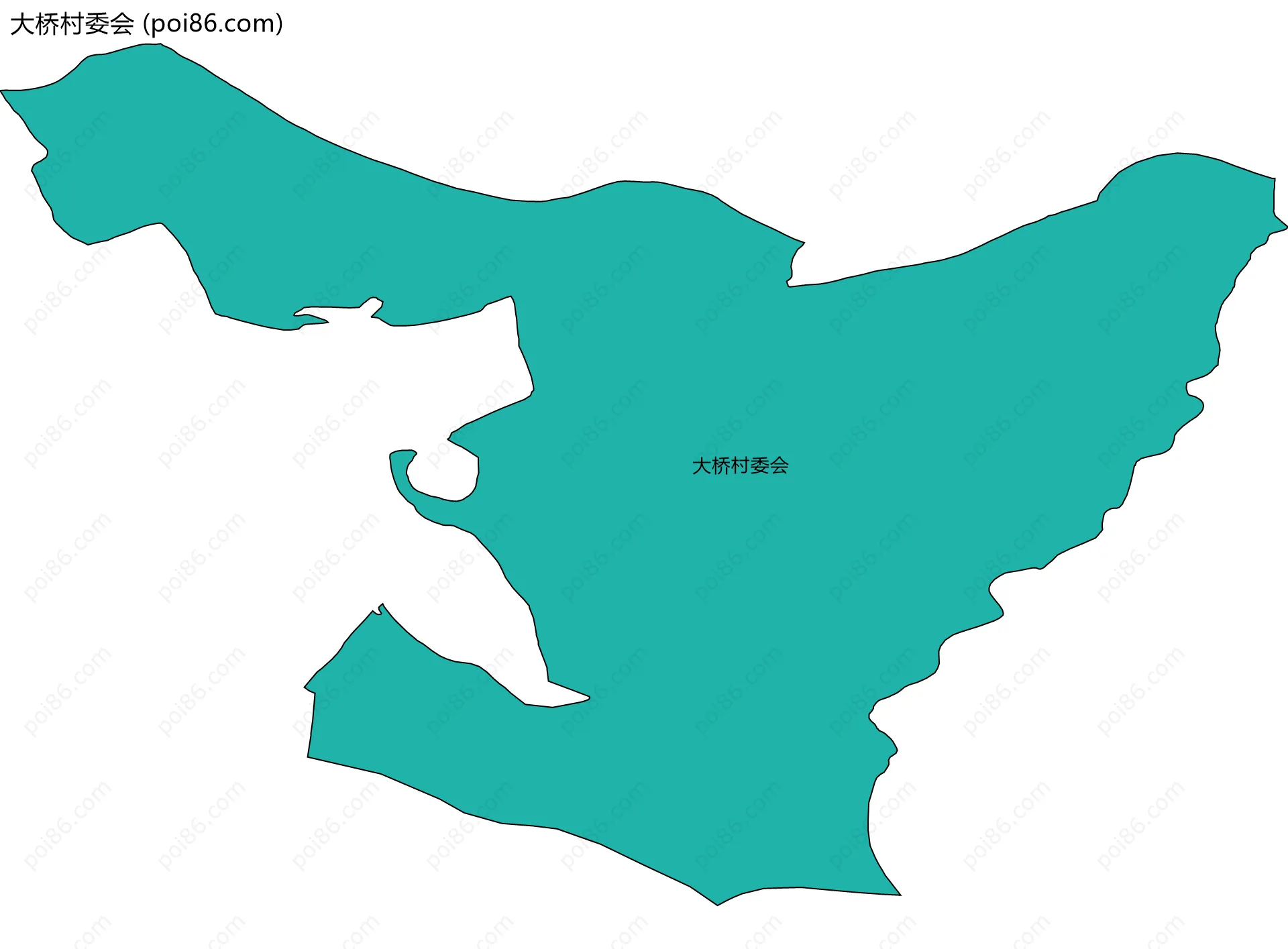 大桥村委会边界地图