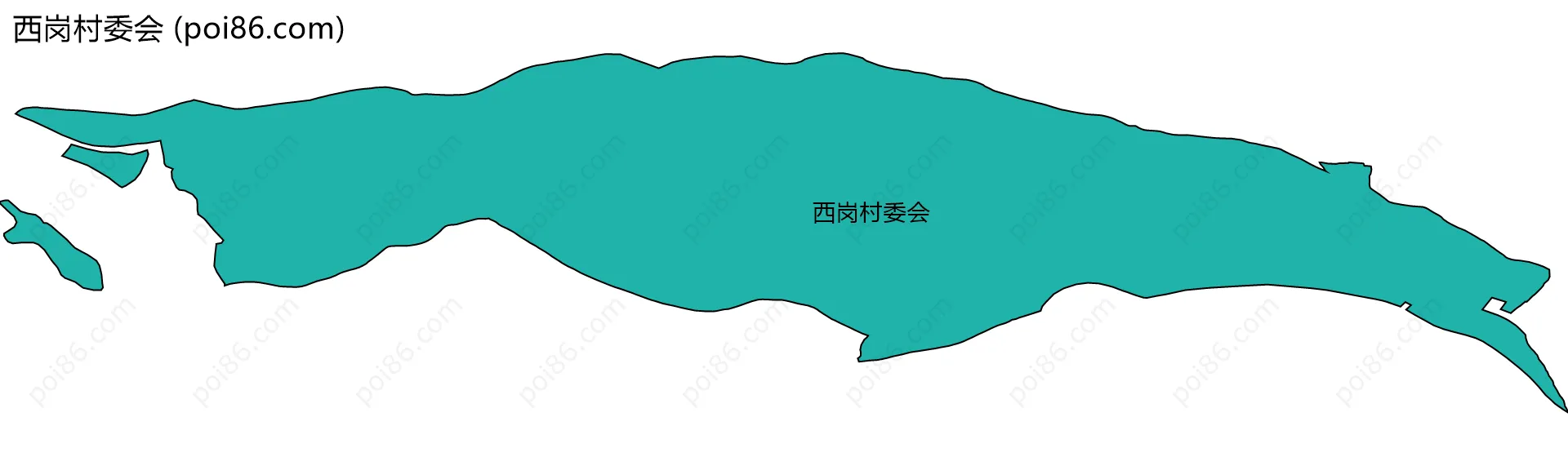 西岗村委会边界地图