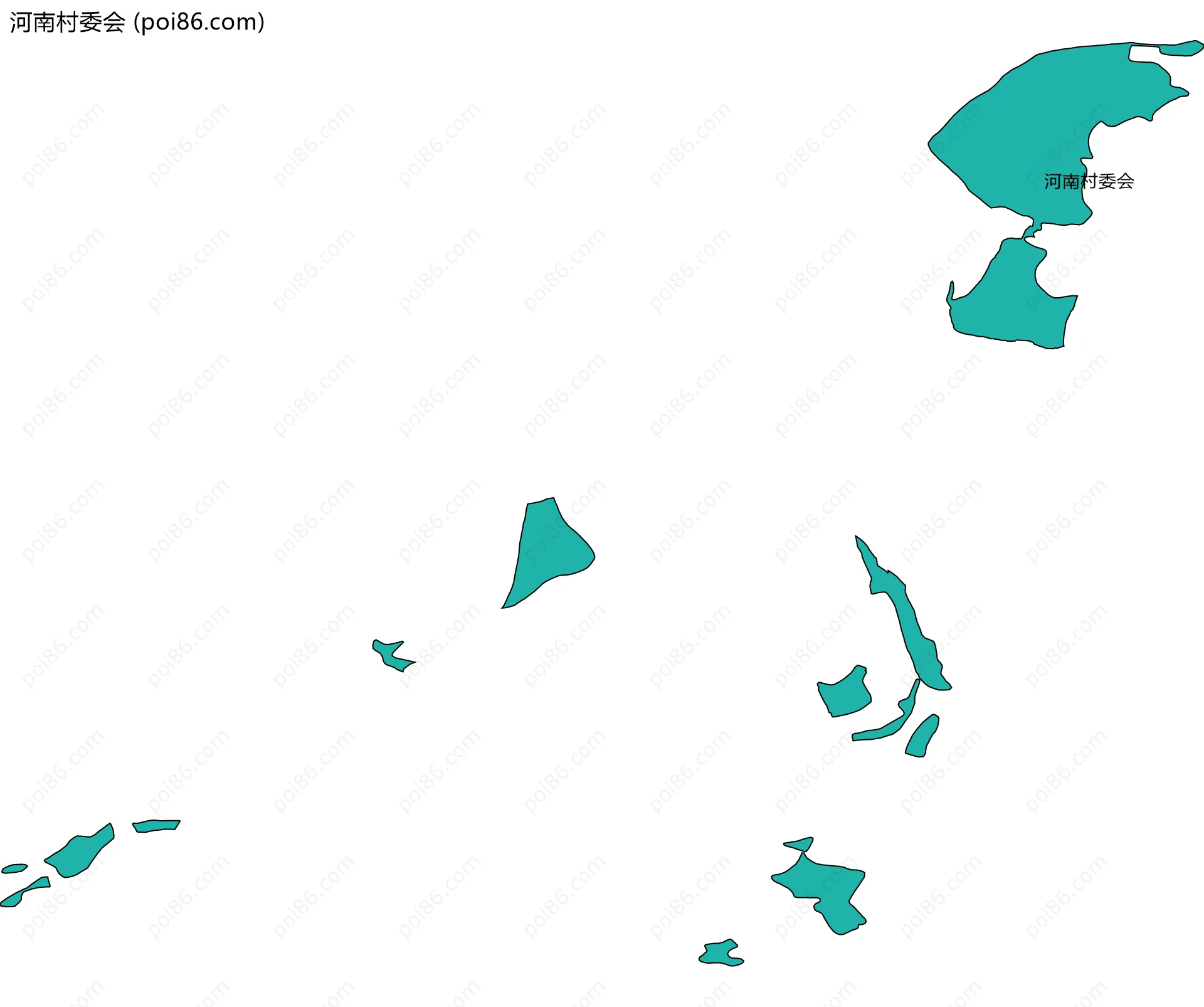 河南村委会边界地图