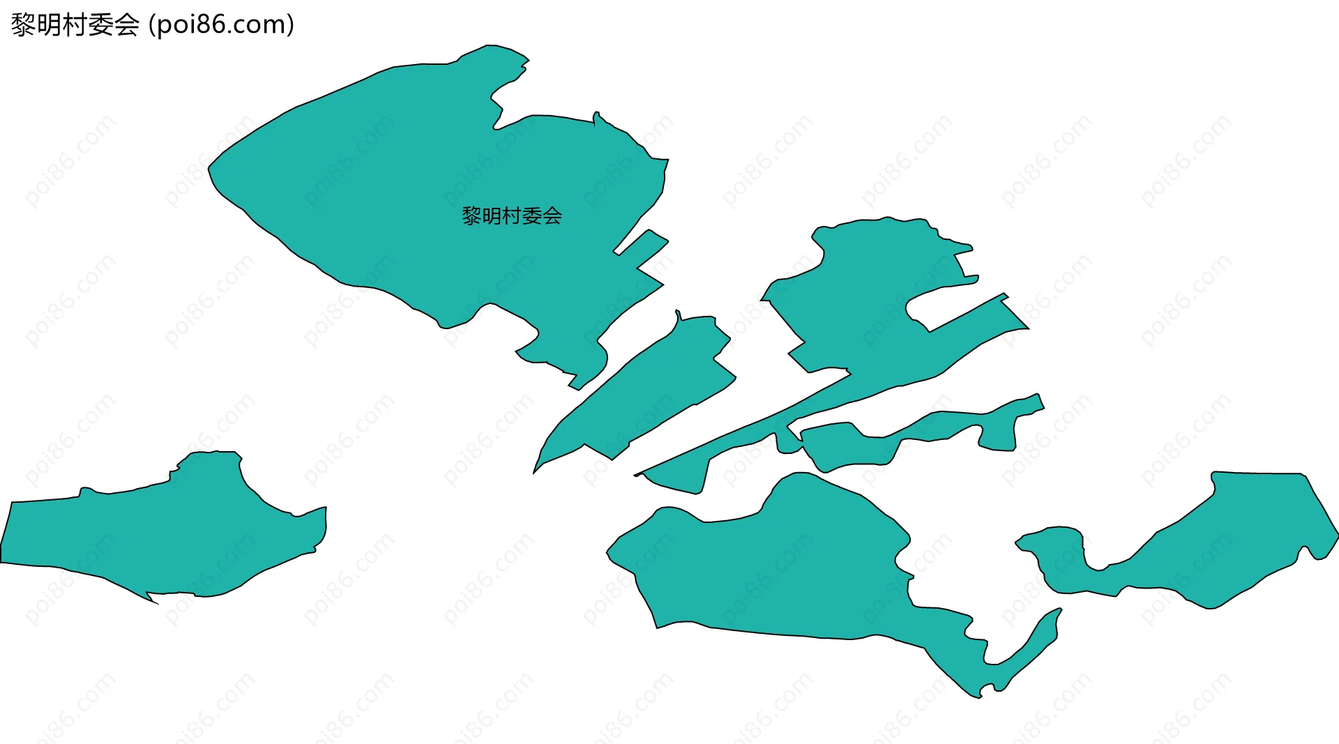 黎明村委会边界地图