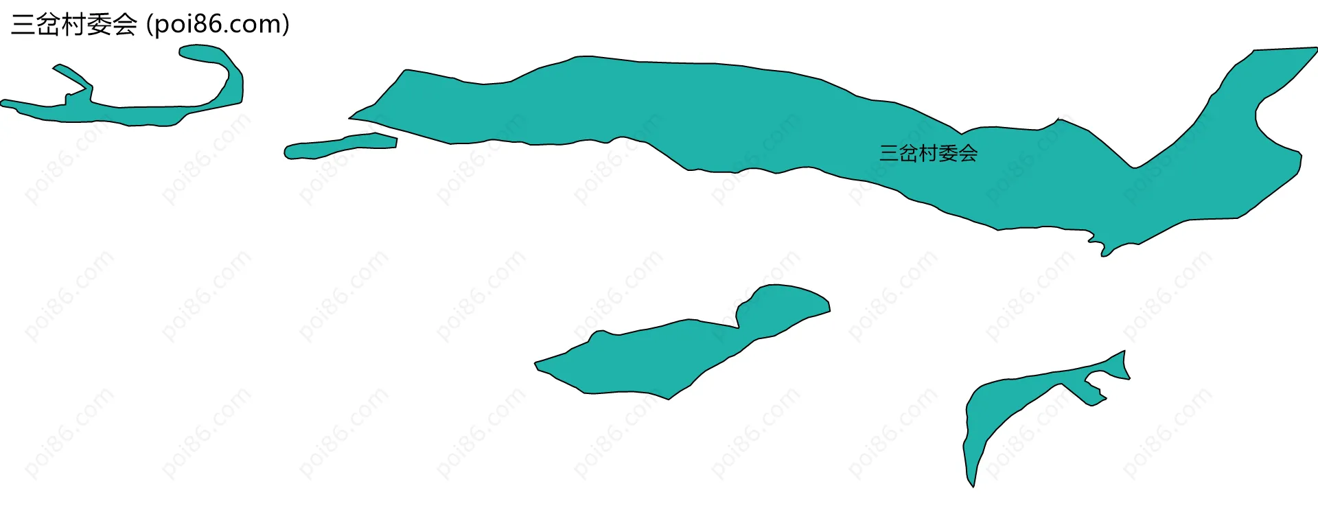 三岔村委会边界地图