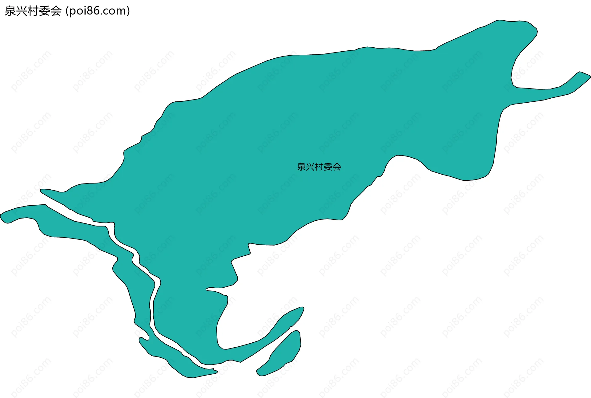 泉兴村委会边界地图