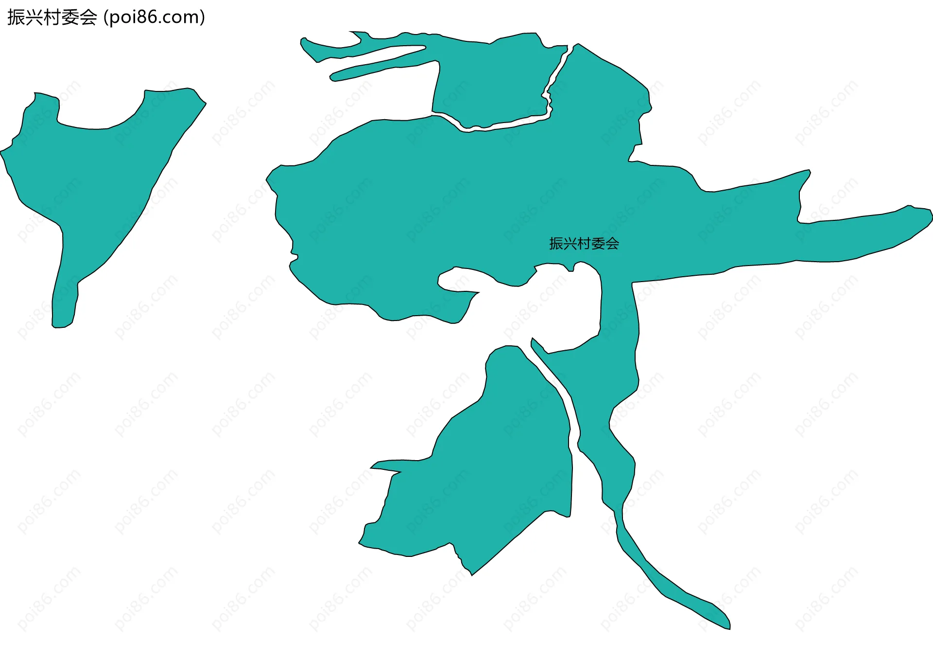 振兴村委会边界地图
