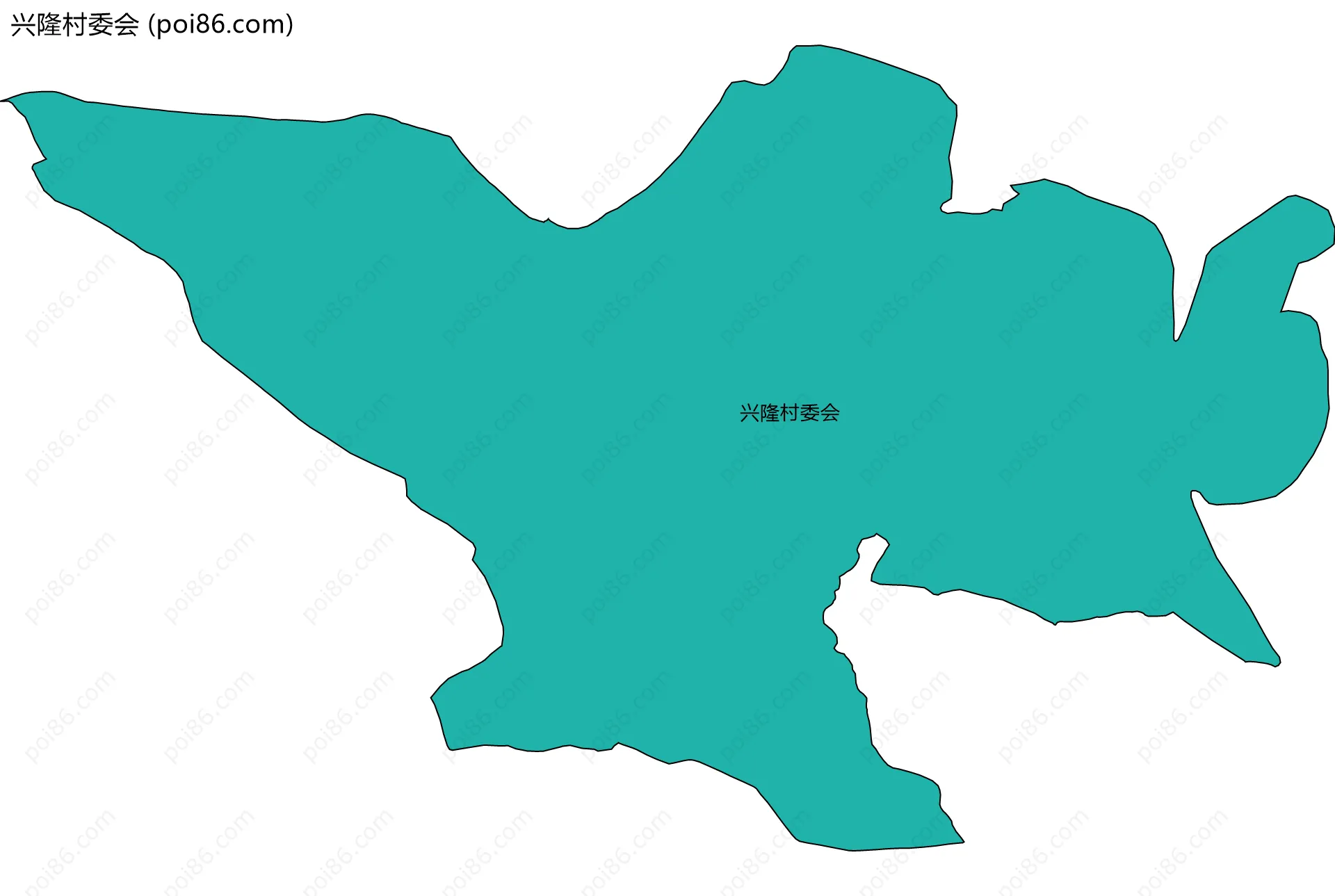 兴隆村委会边界地图