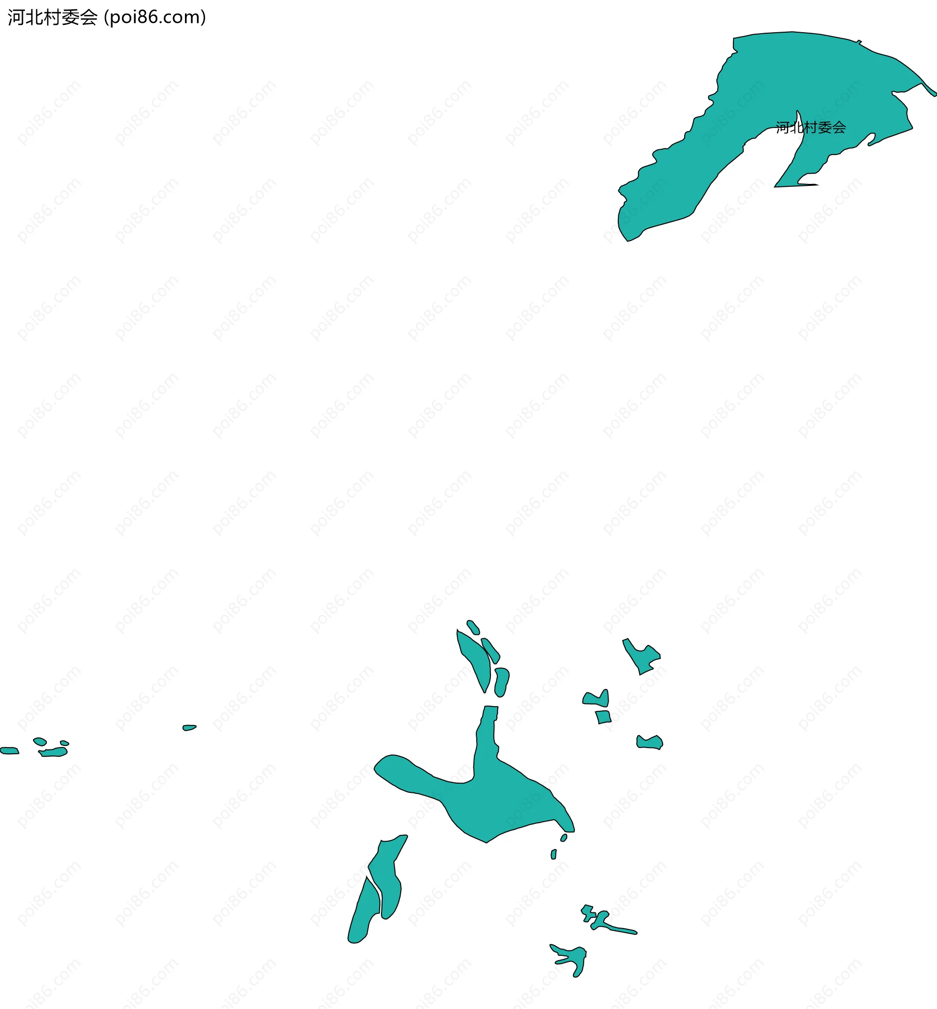 河北村委会边界地图