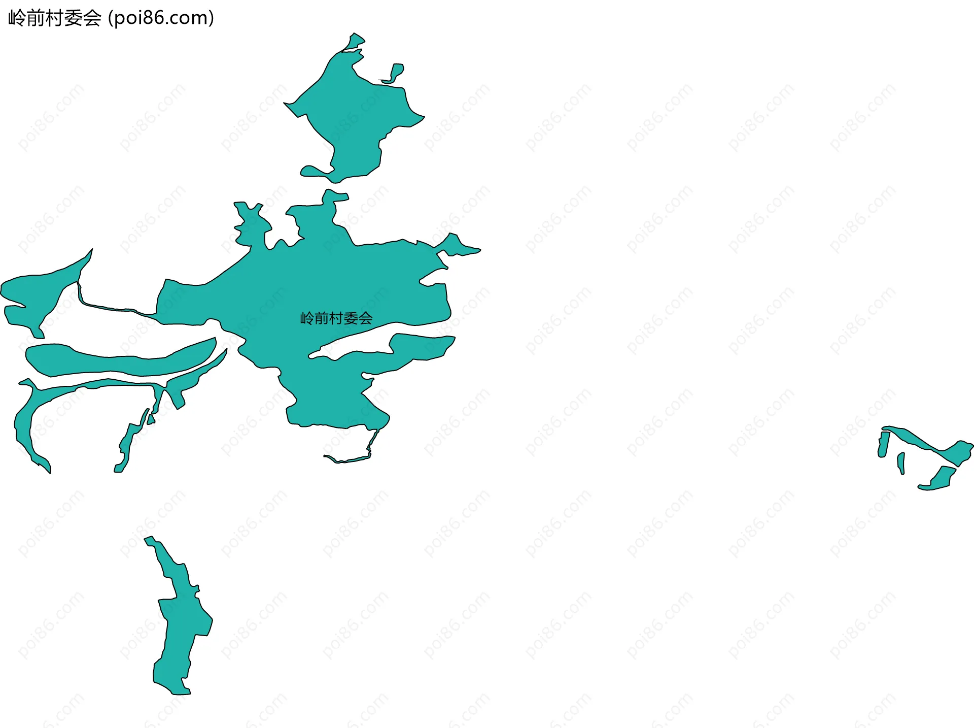 岭前村委会边界地图