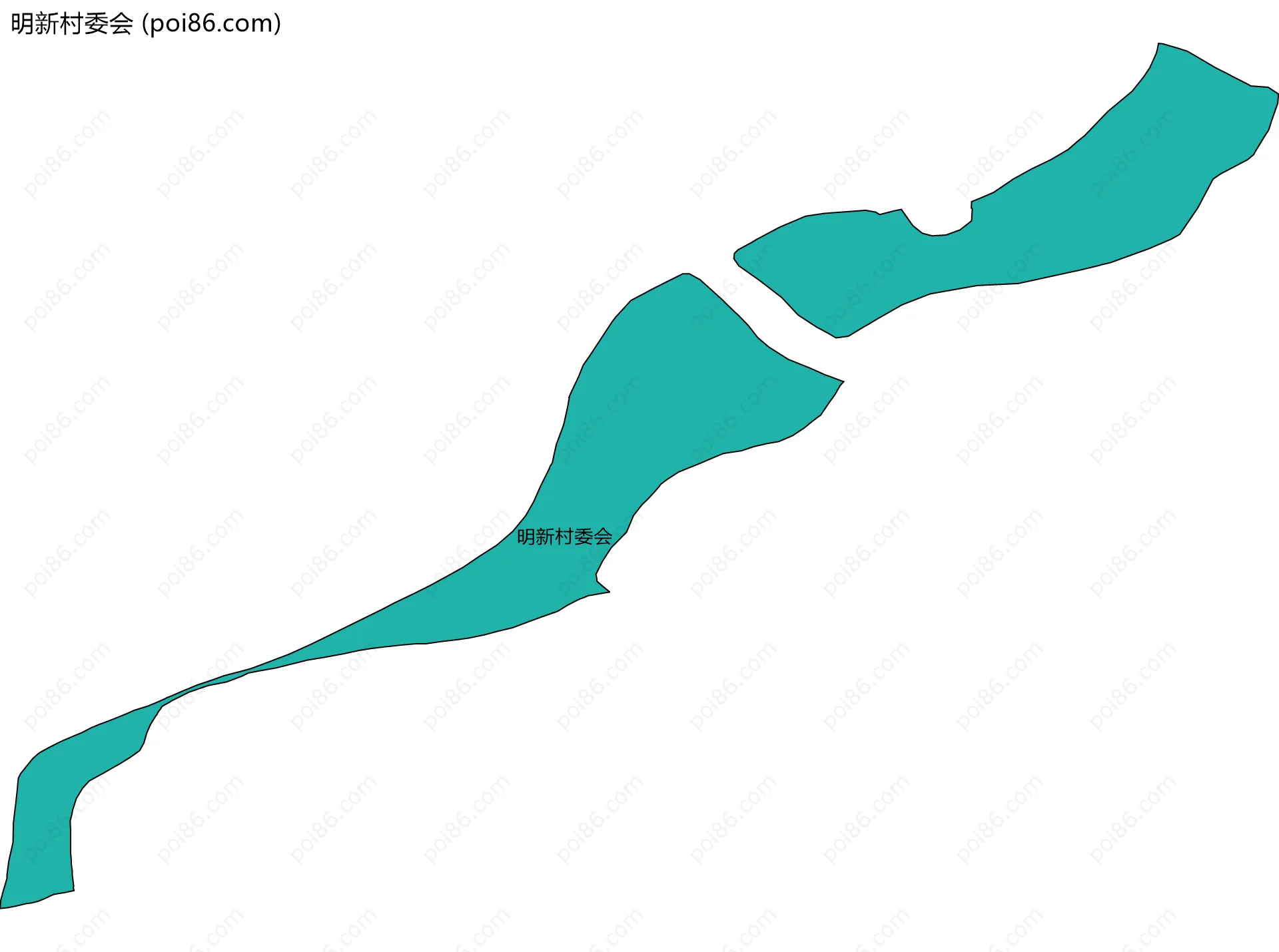明新村委会边界地图