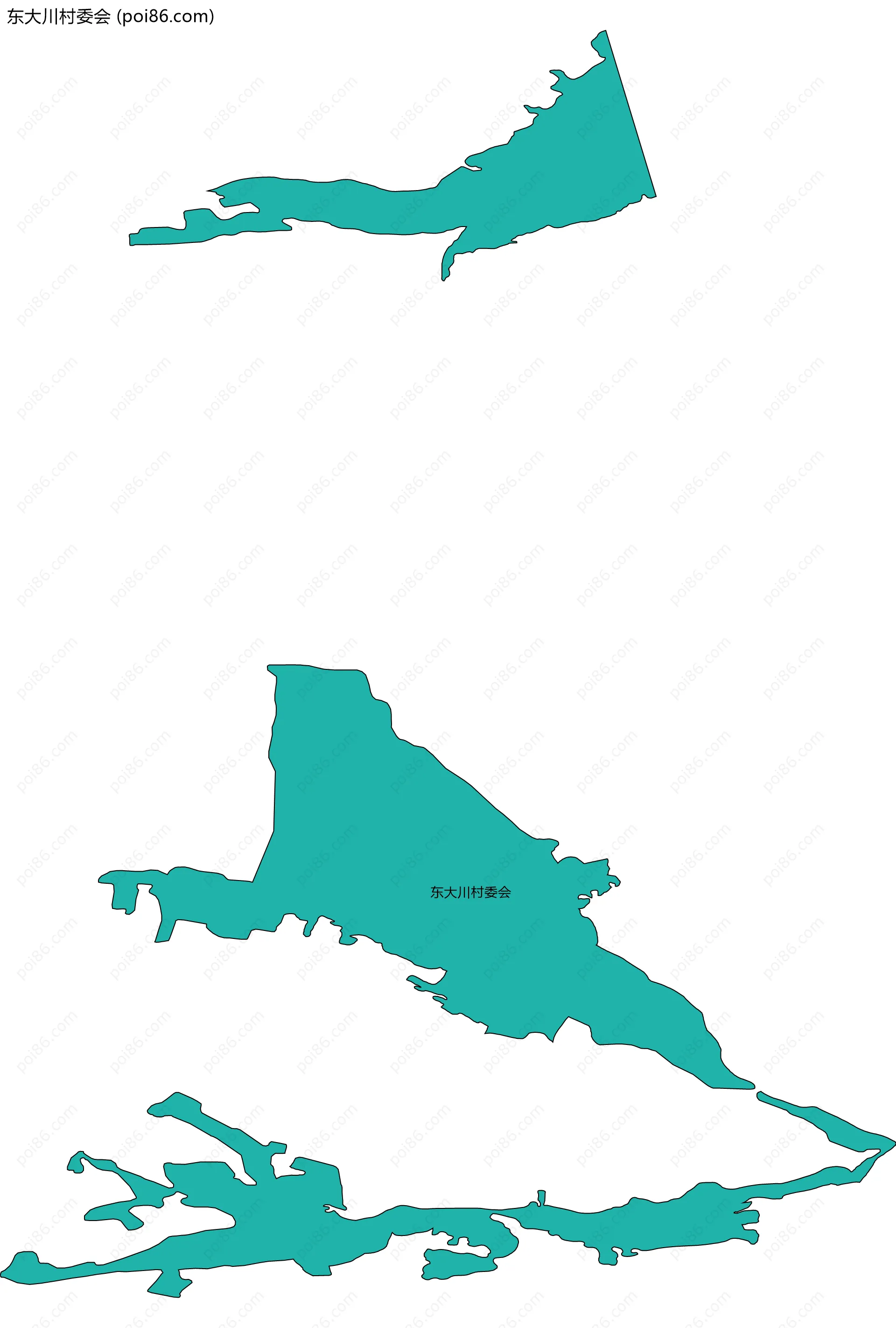 东大川村委会边界地图