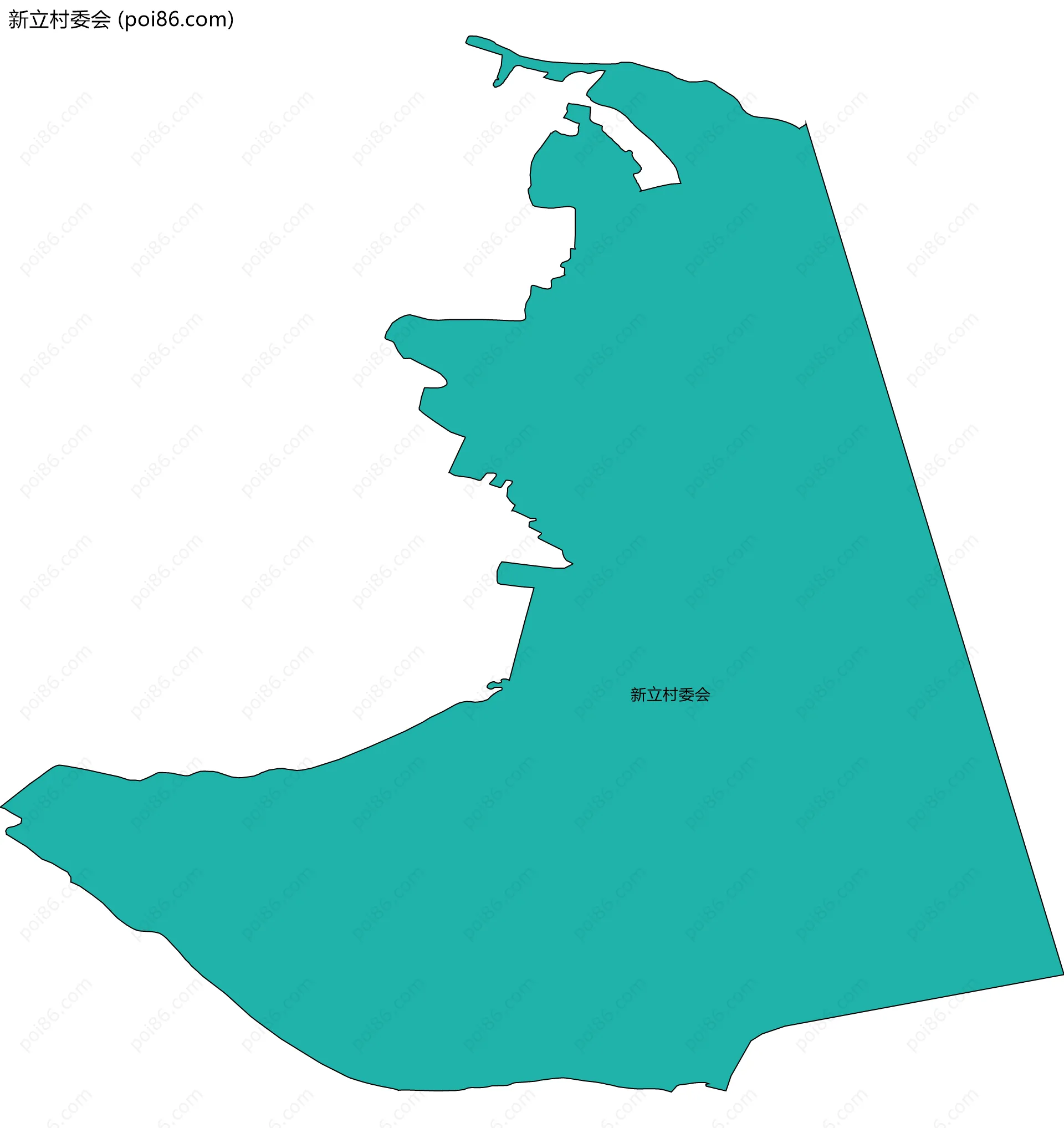 新立村委会边界地图