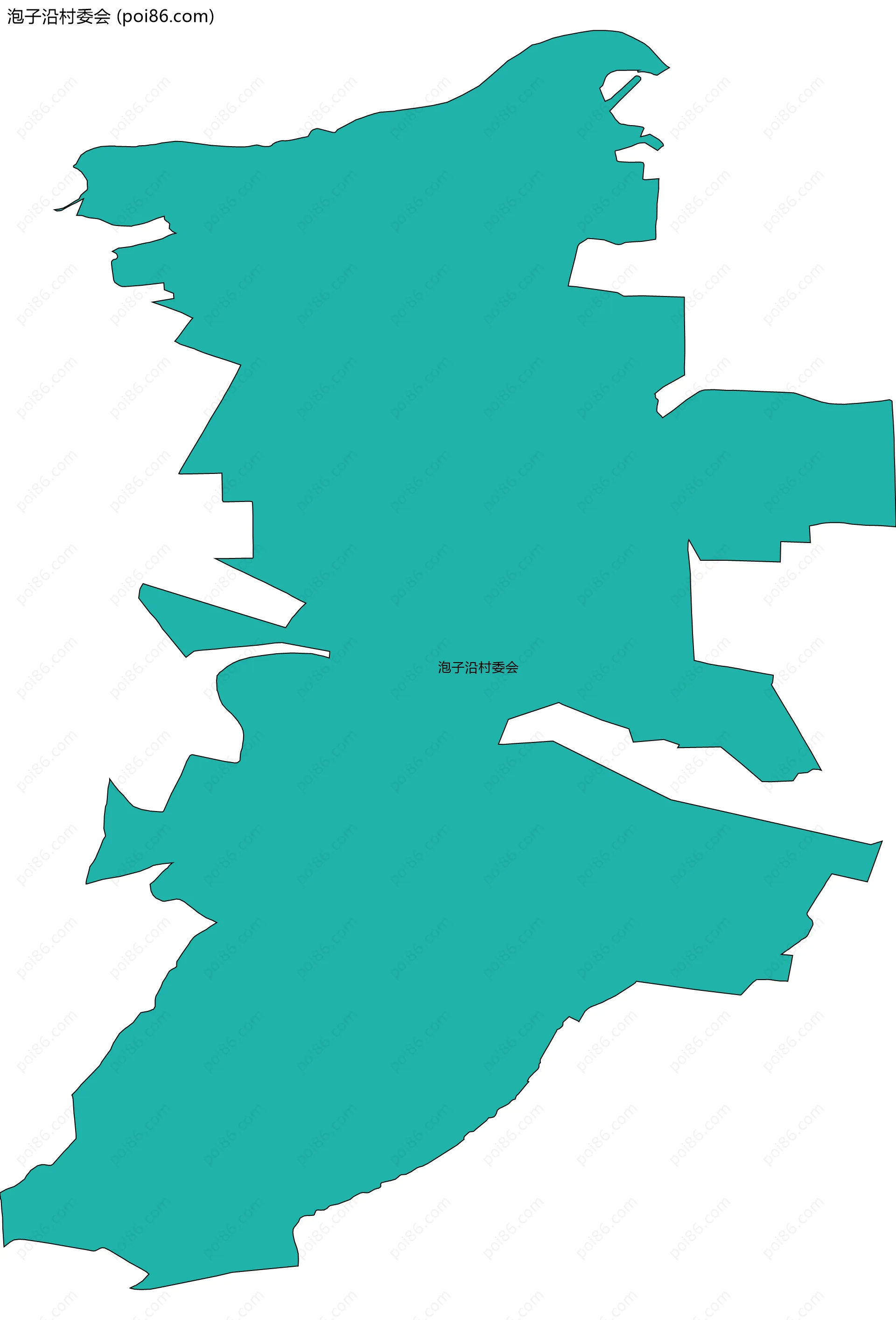 泡子沿村委会边界地图