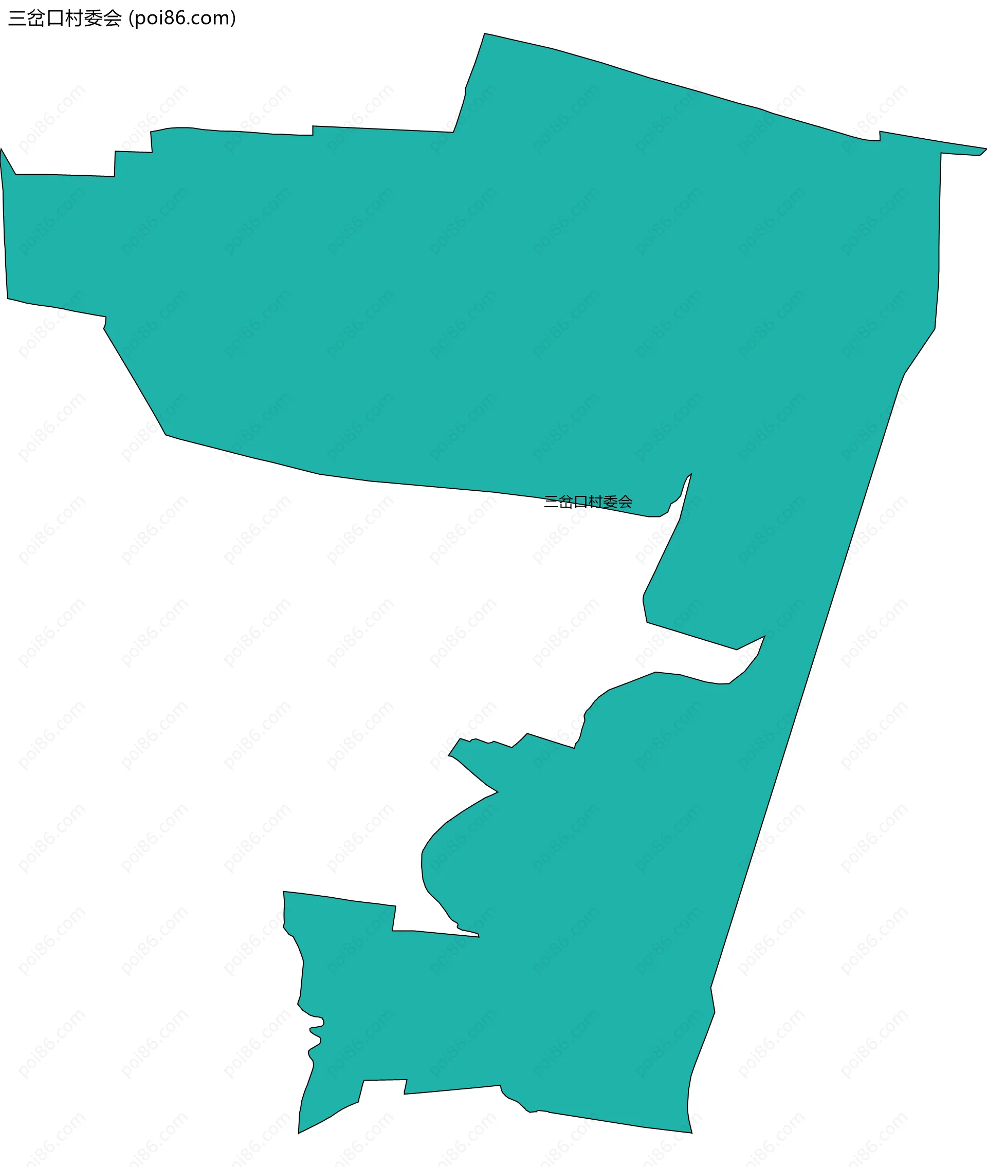 三岔口村委会边界地图