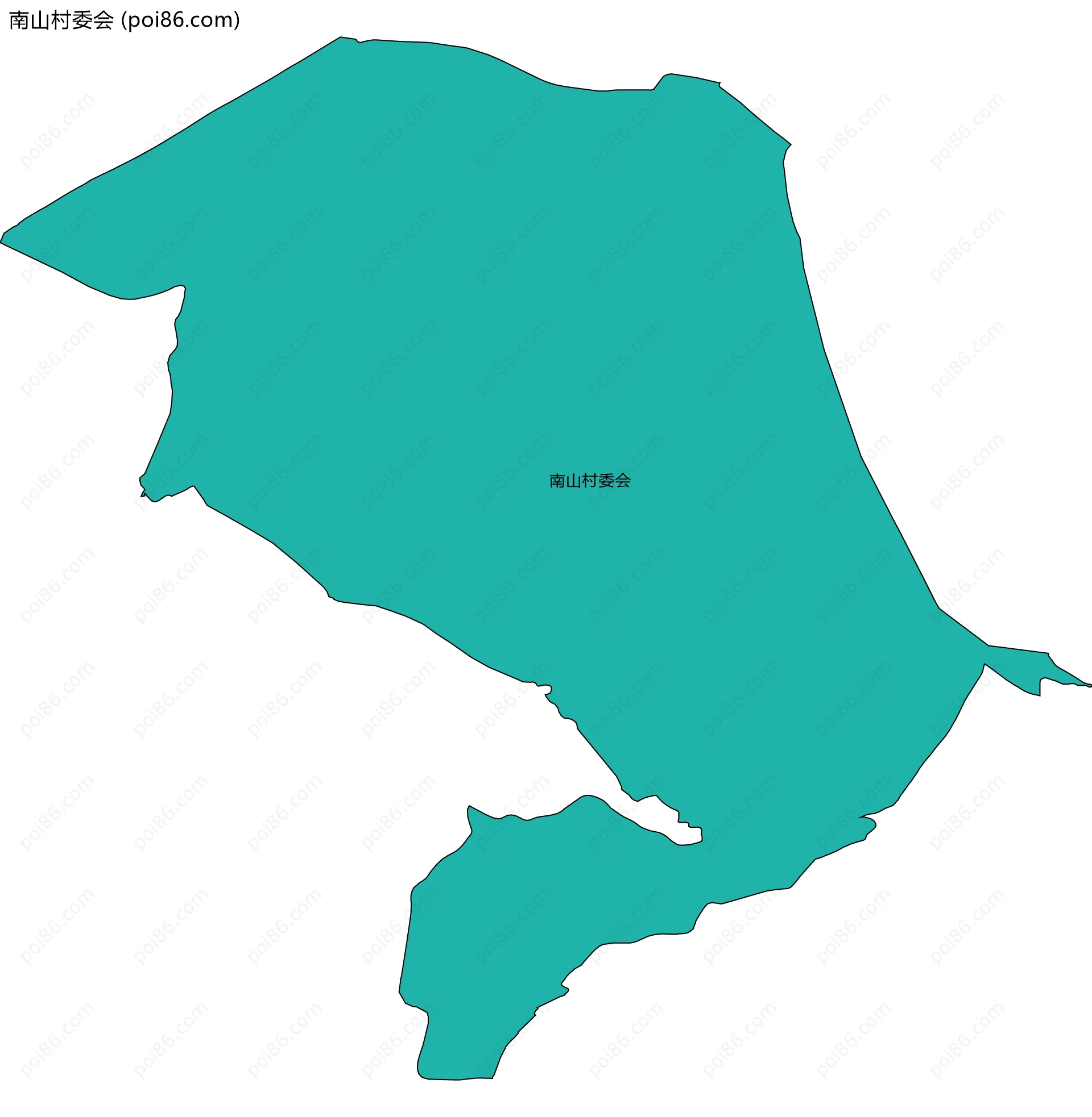 南山村委会边界地图