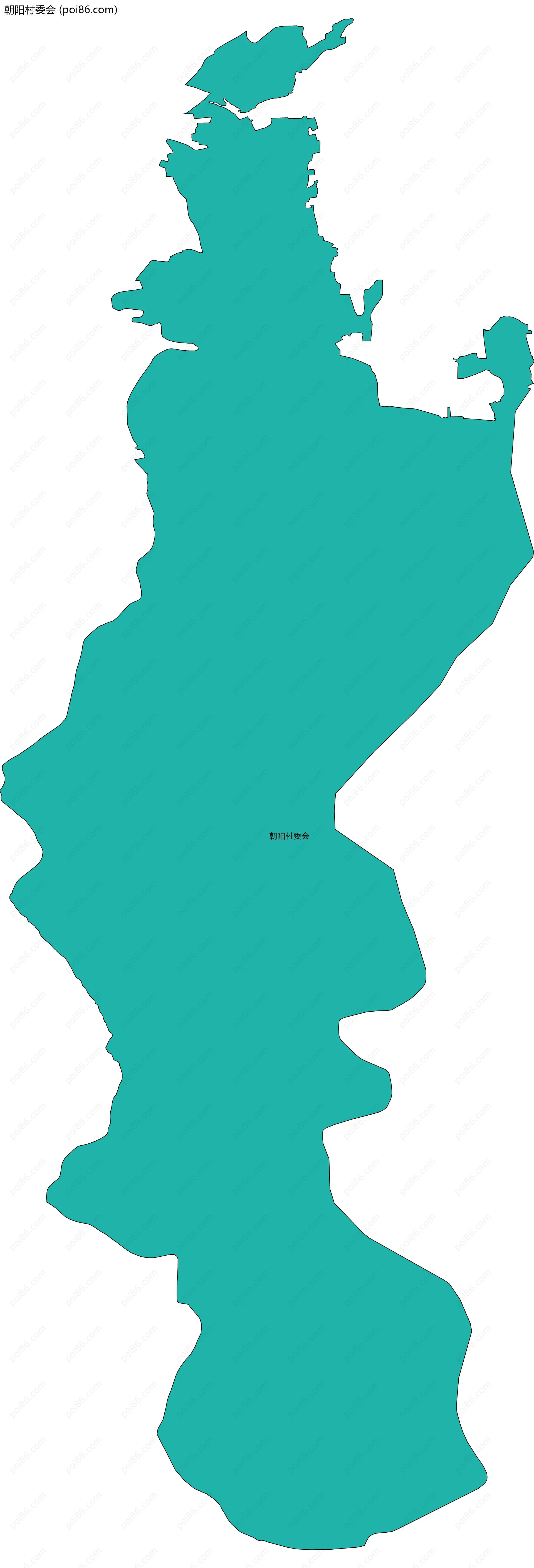 朝阳村委会边界地图