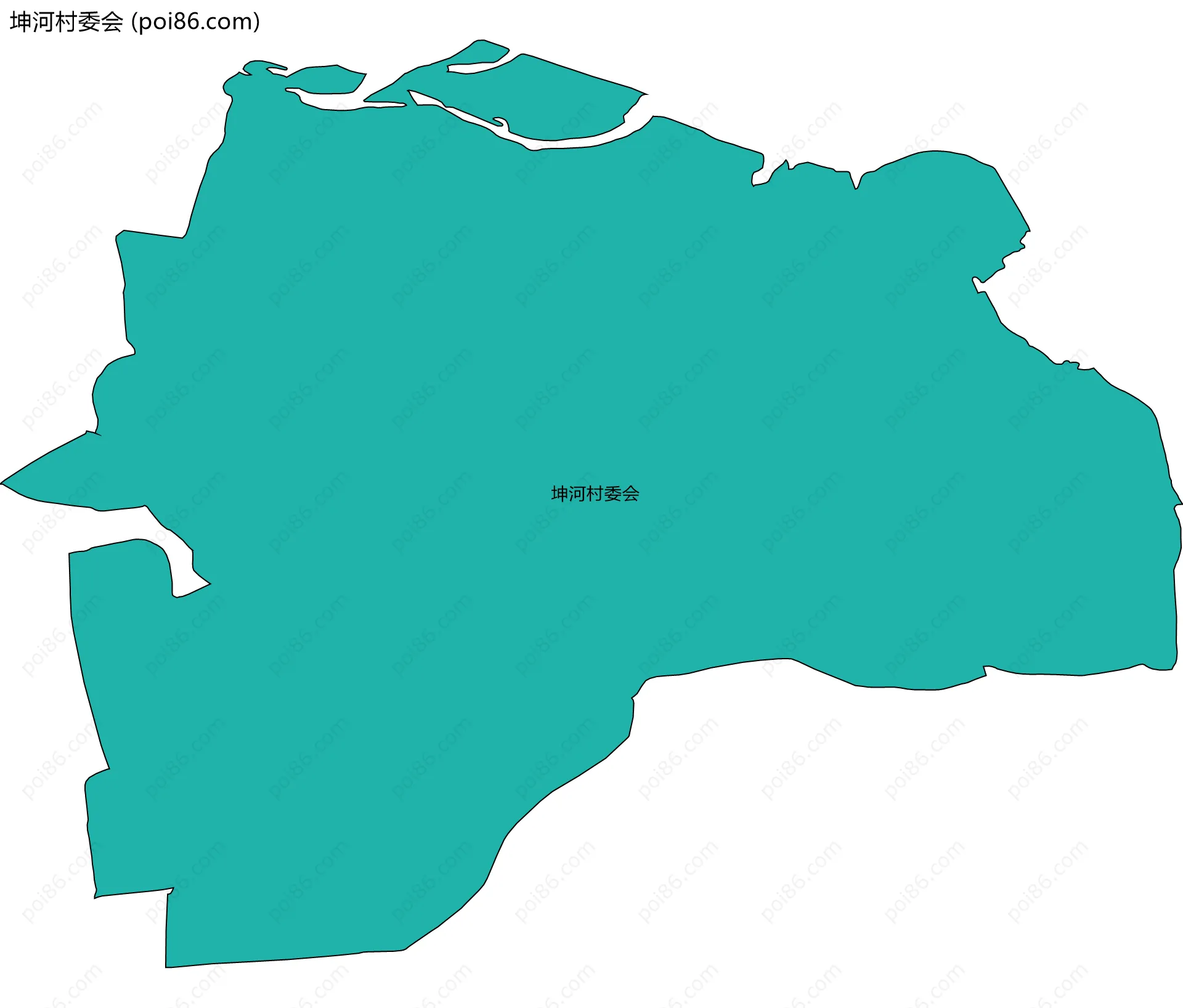 坤河村委会边界地图