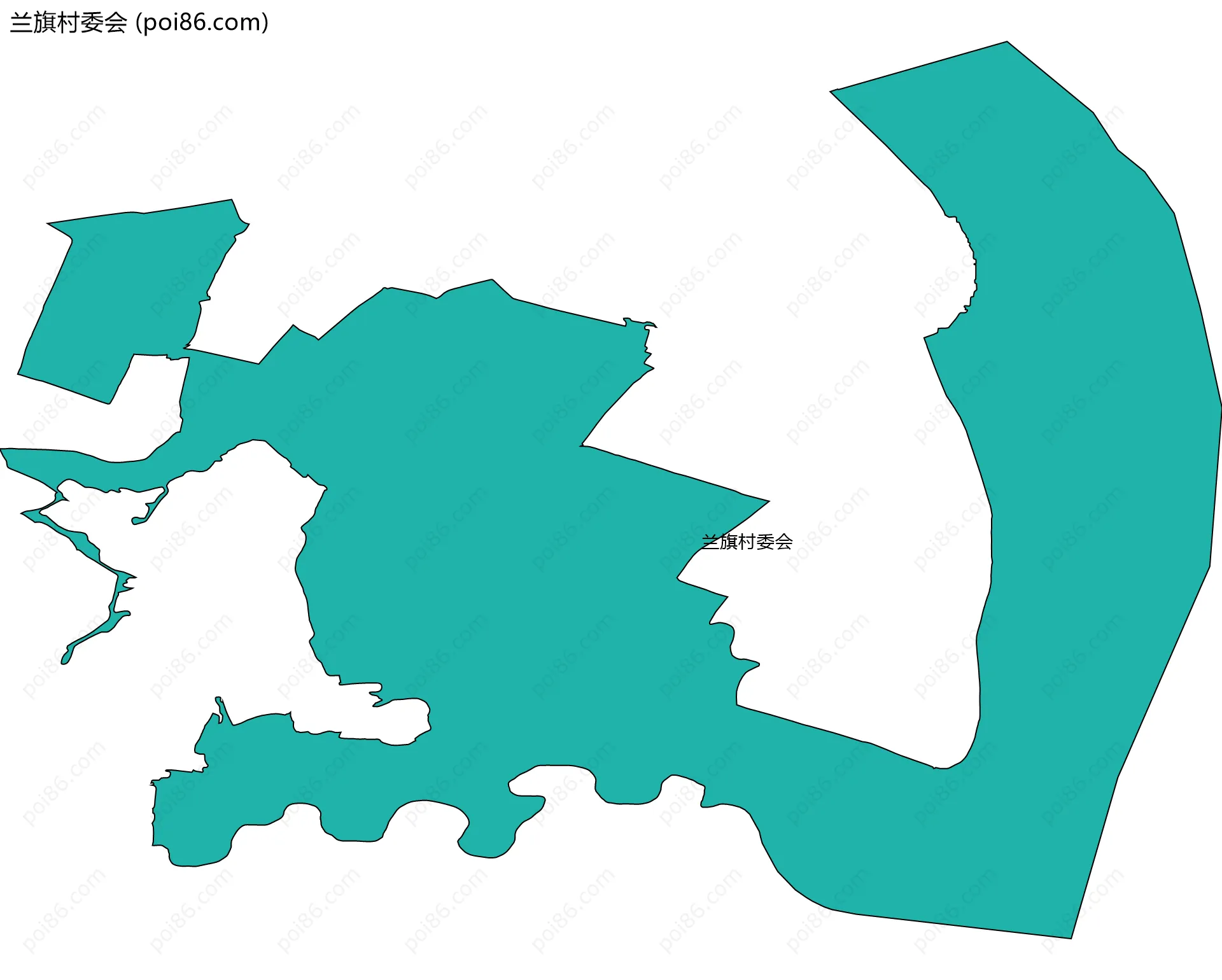 兰旗村委会边界地图
