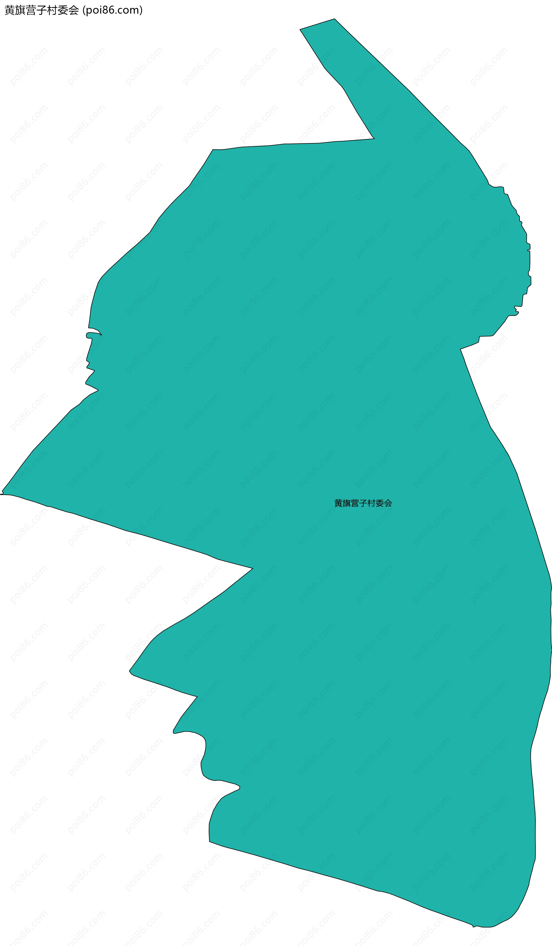 黄旗营子村委会边界地图