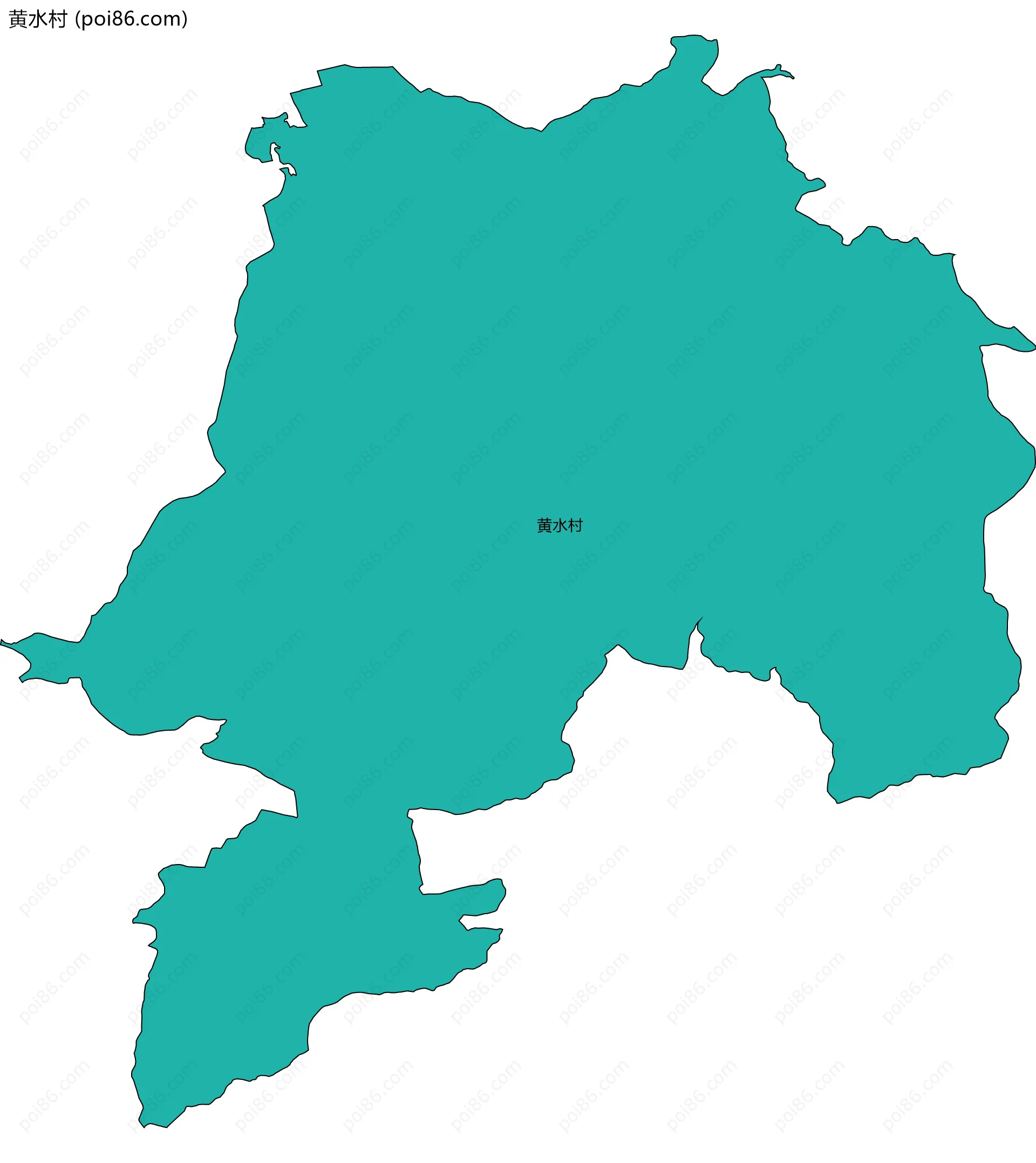 黄水村边界地图