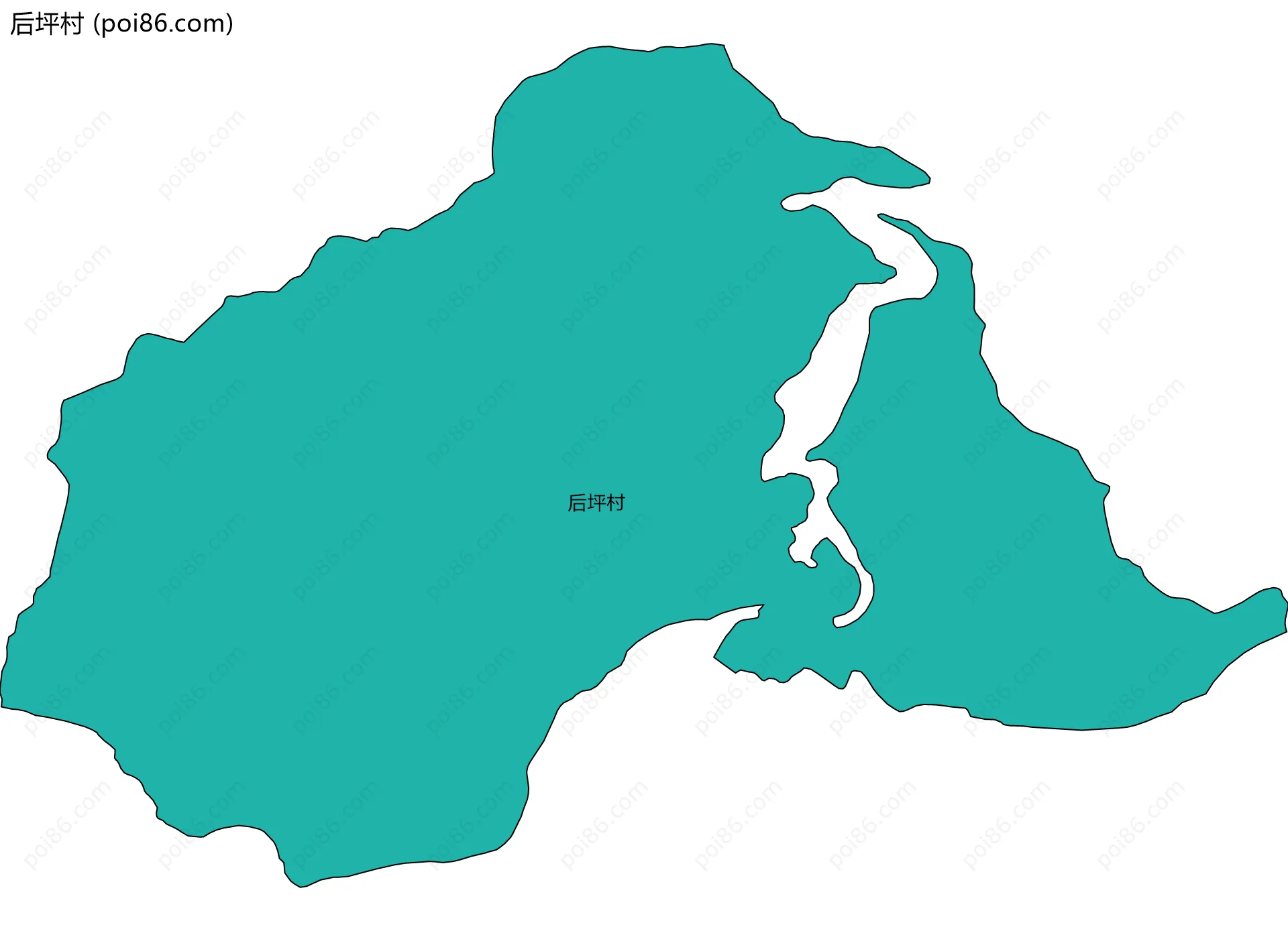 后坪村边界地图