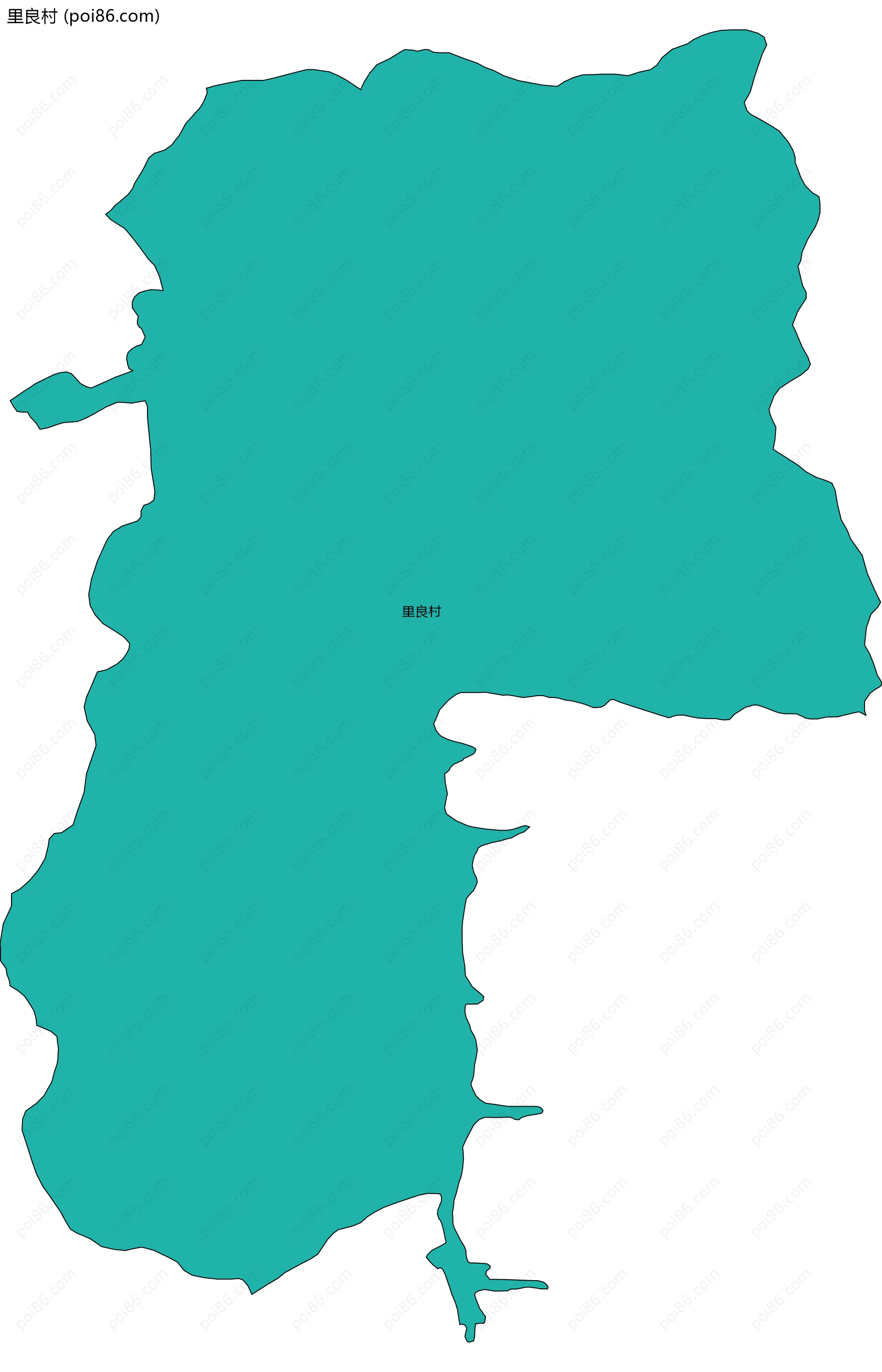 里良村边界地图