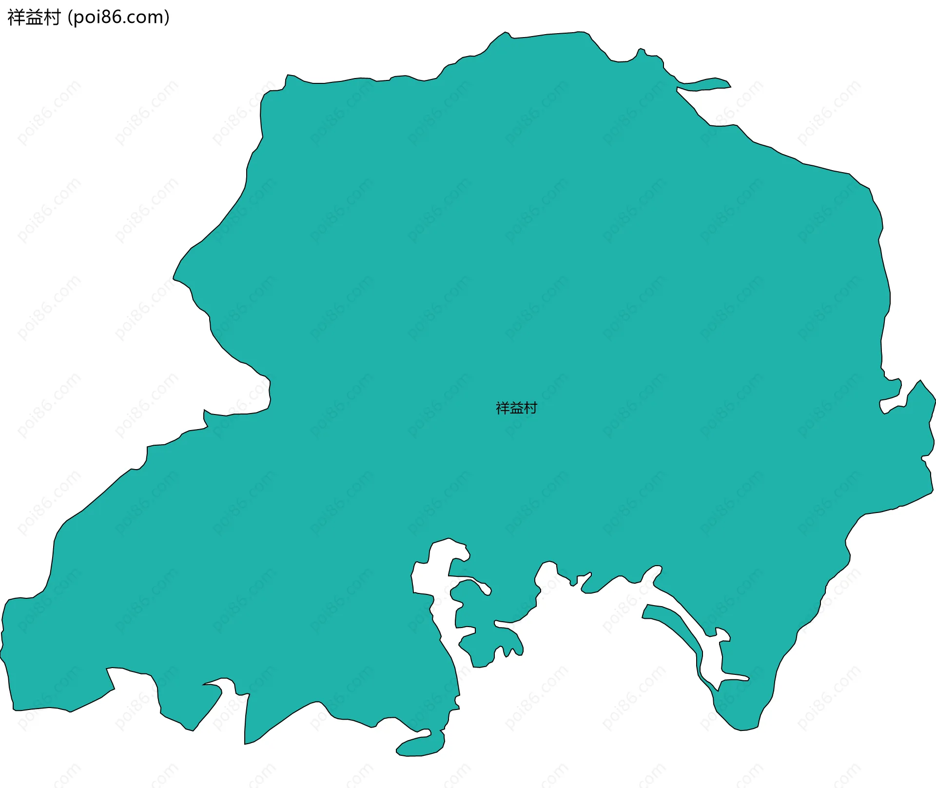 祥益村边界地图