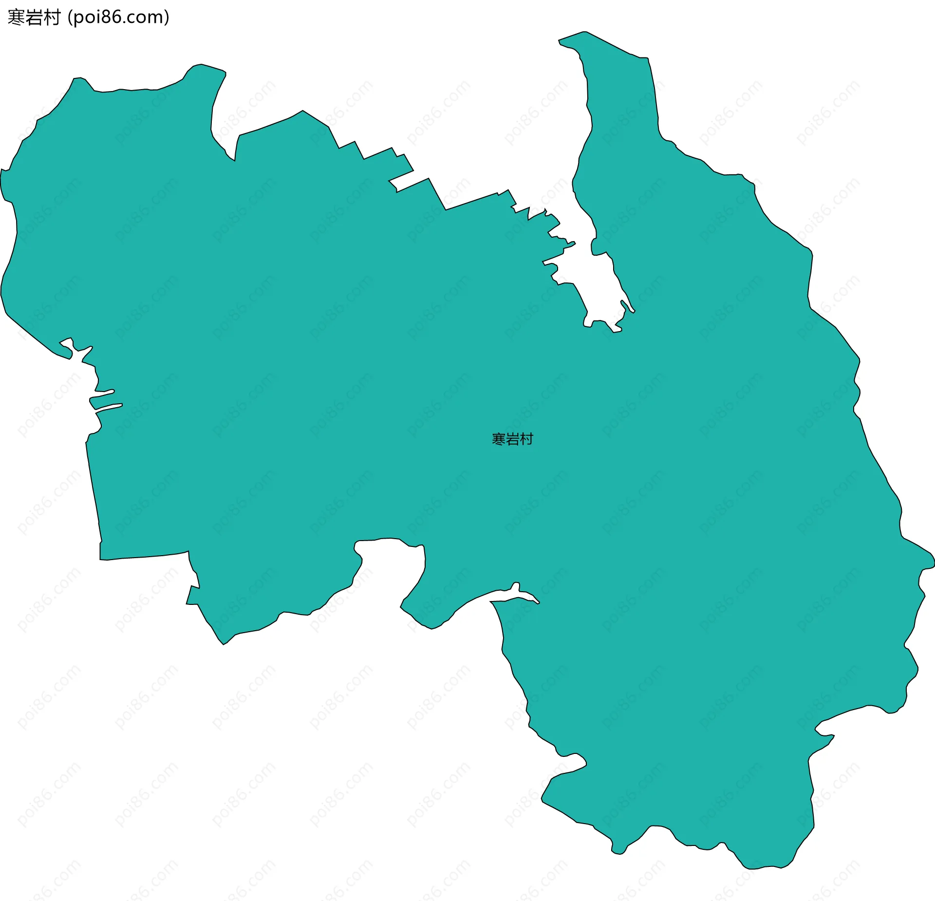 寒岩村边界地图