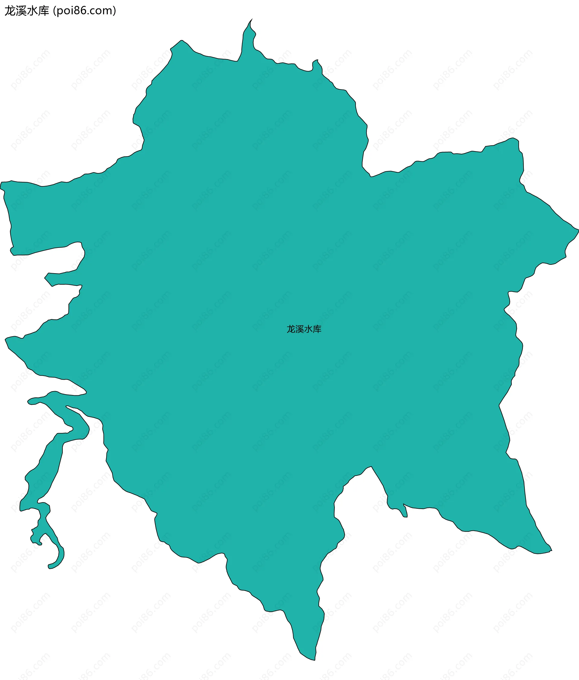 龙溪水库边界地图