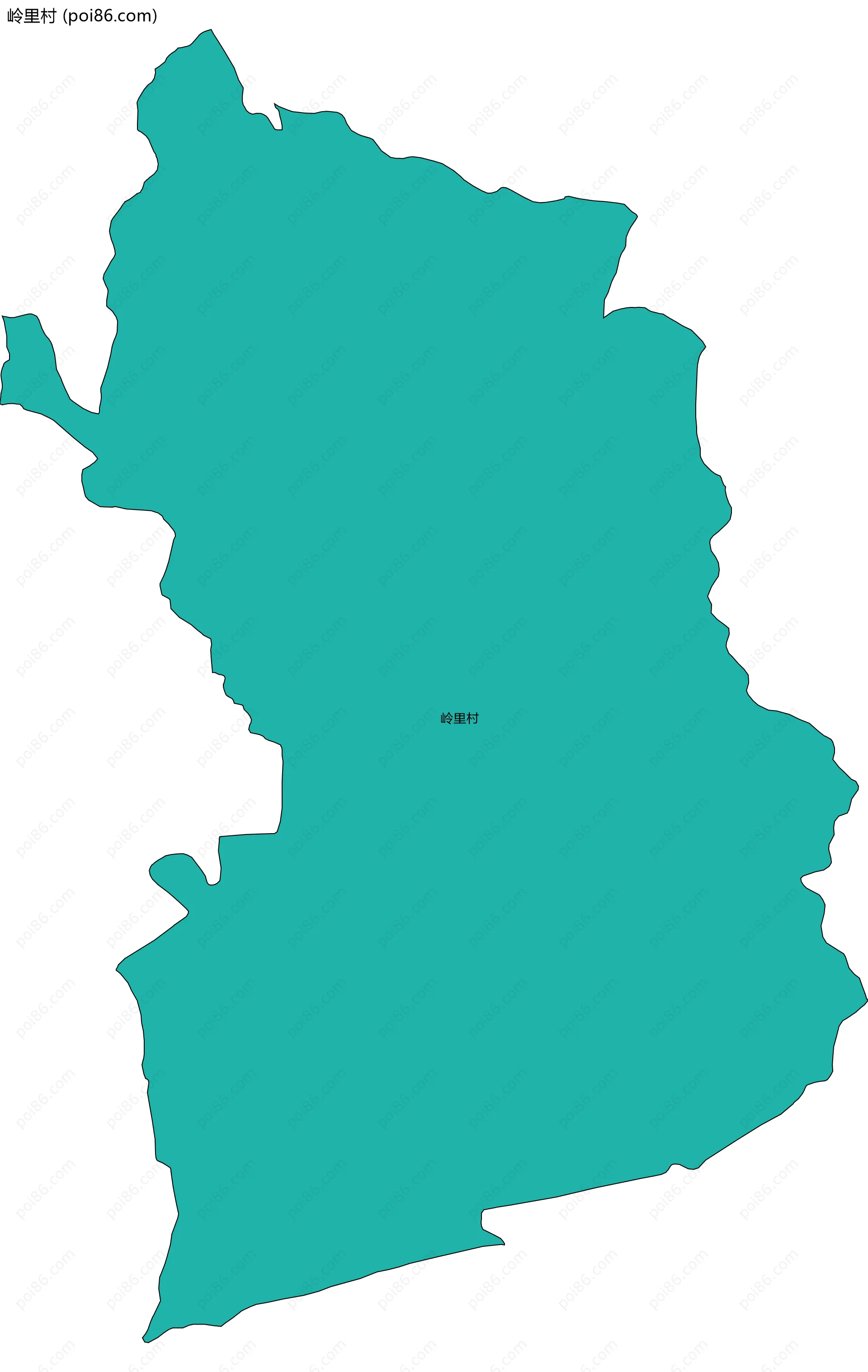 岭里村边界地图