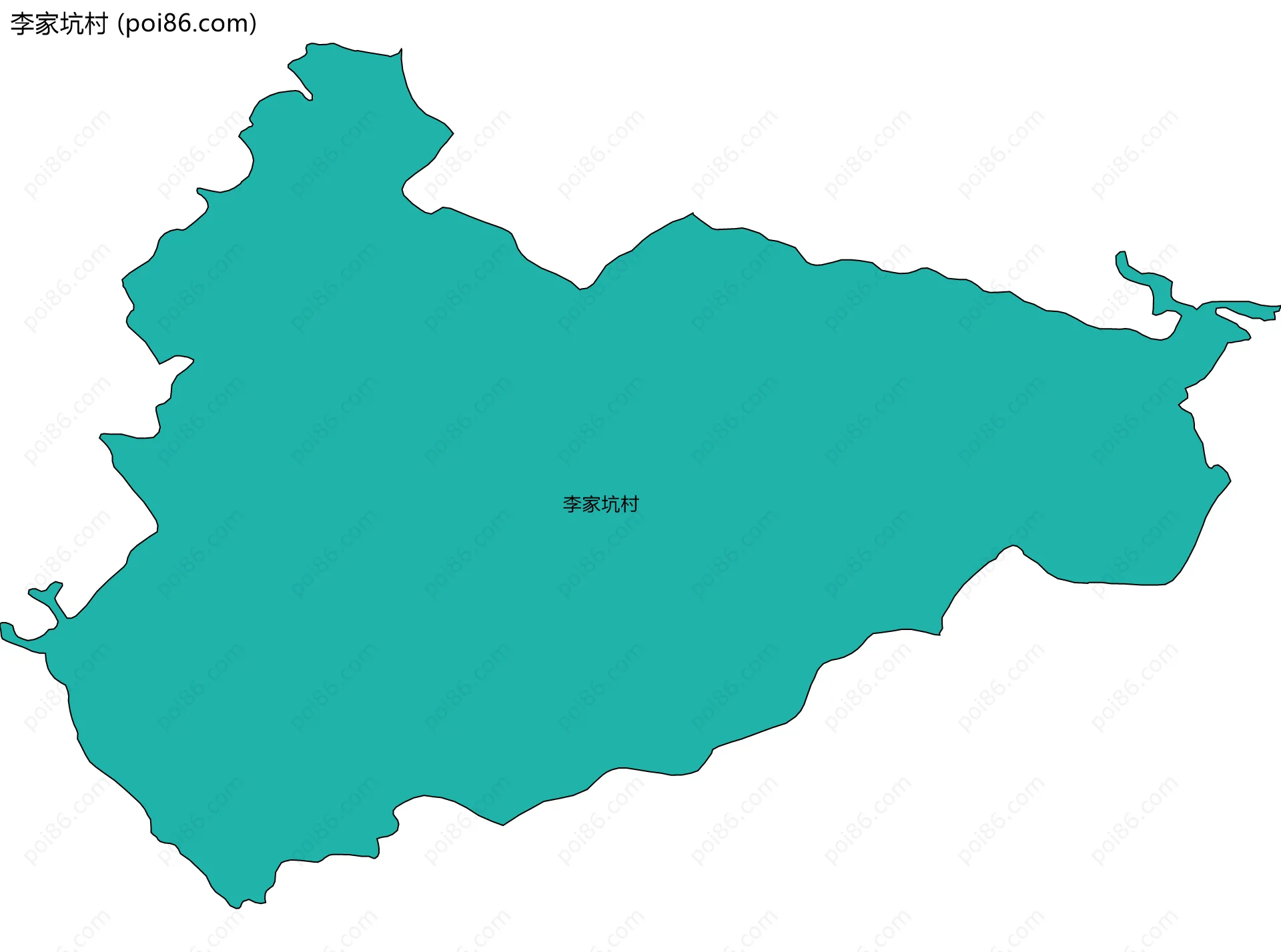 李家坑村边界地图