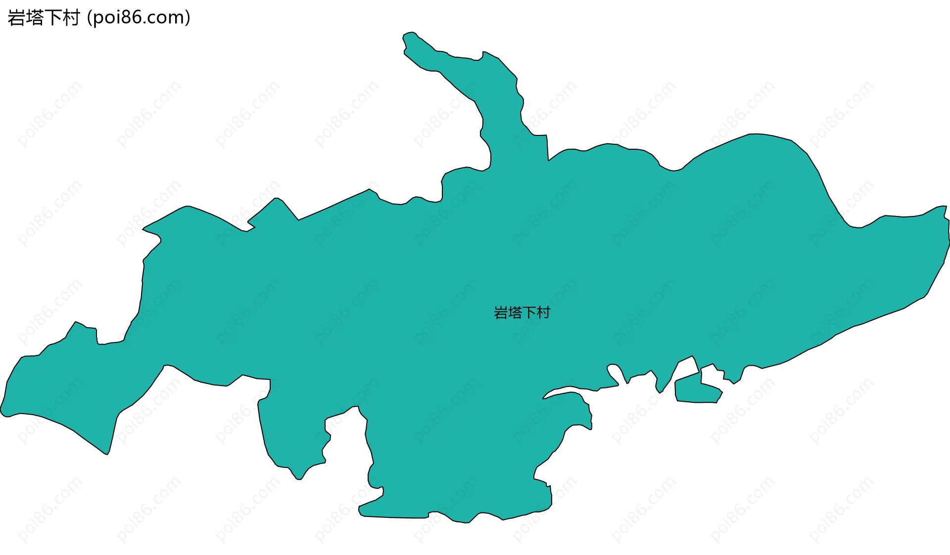 岩塔下村边界地图