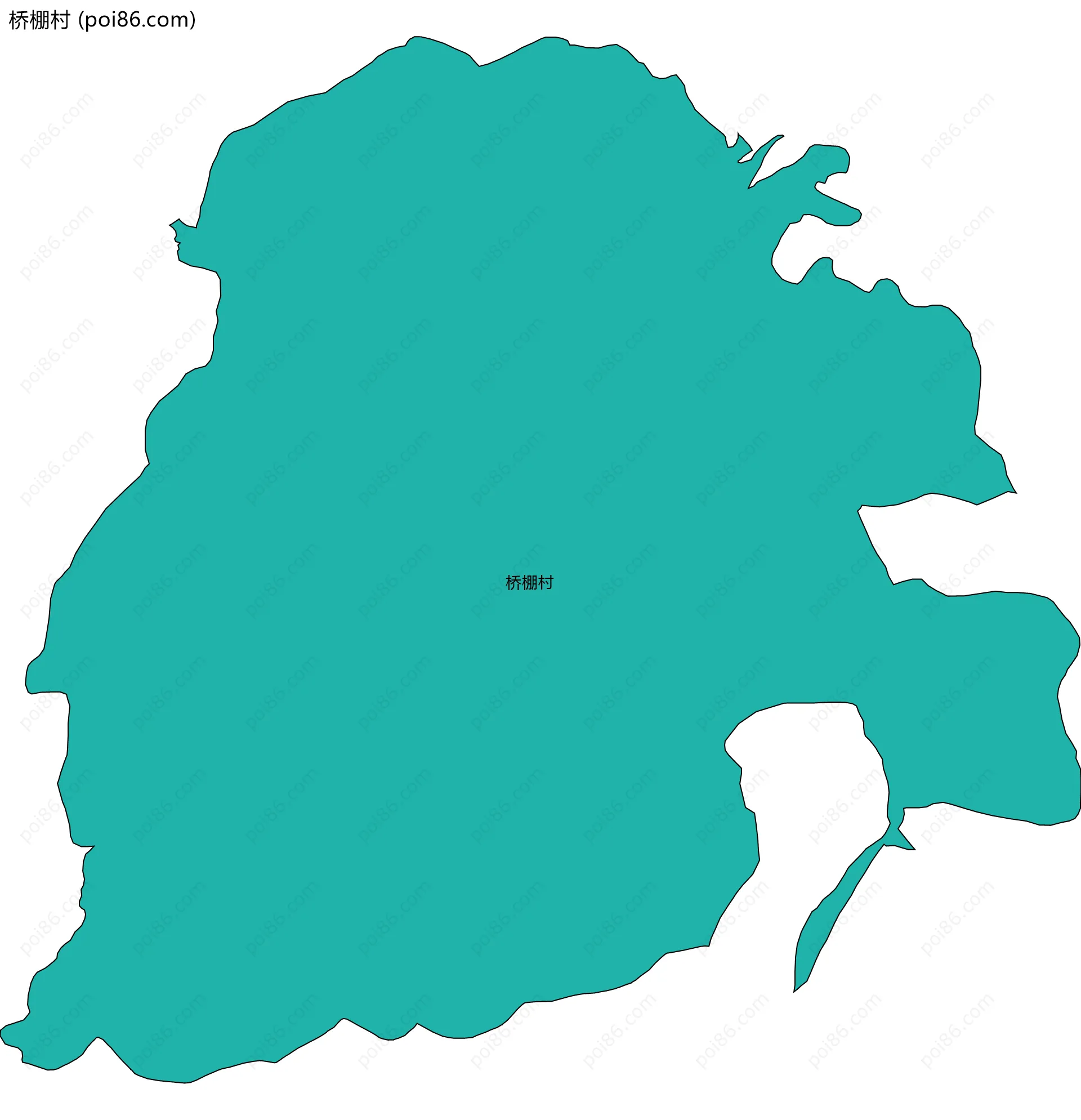 桥棚村边界地图